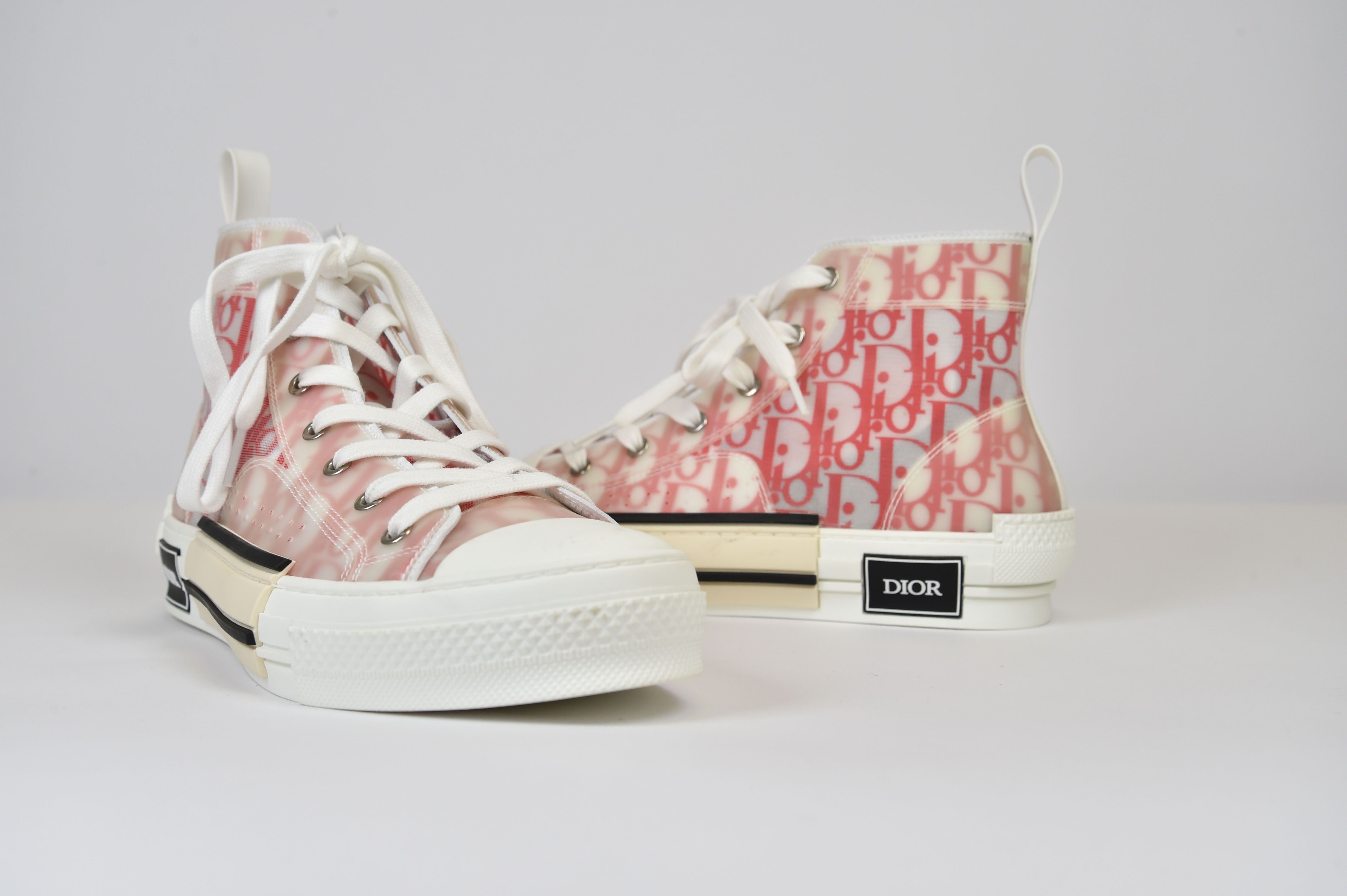 Dior B23 High-Top Sneaker (Dior Oblique Transparency) - Image 3