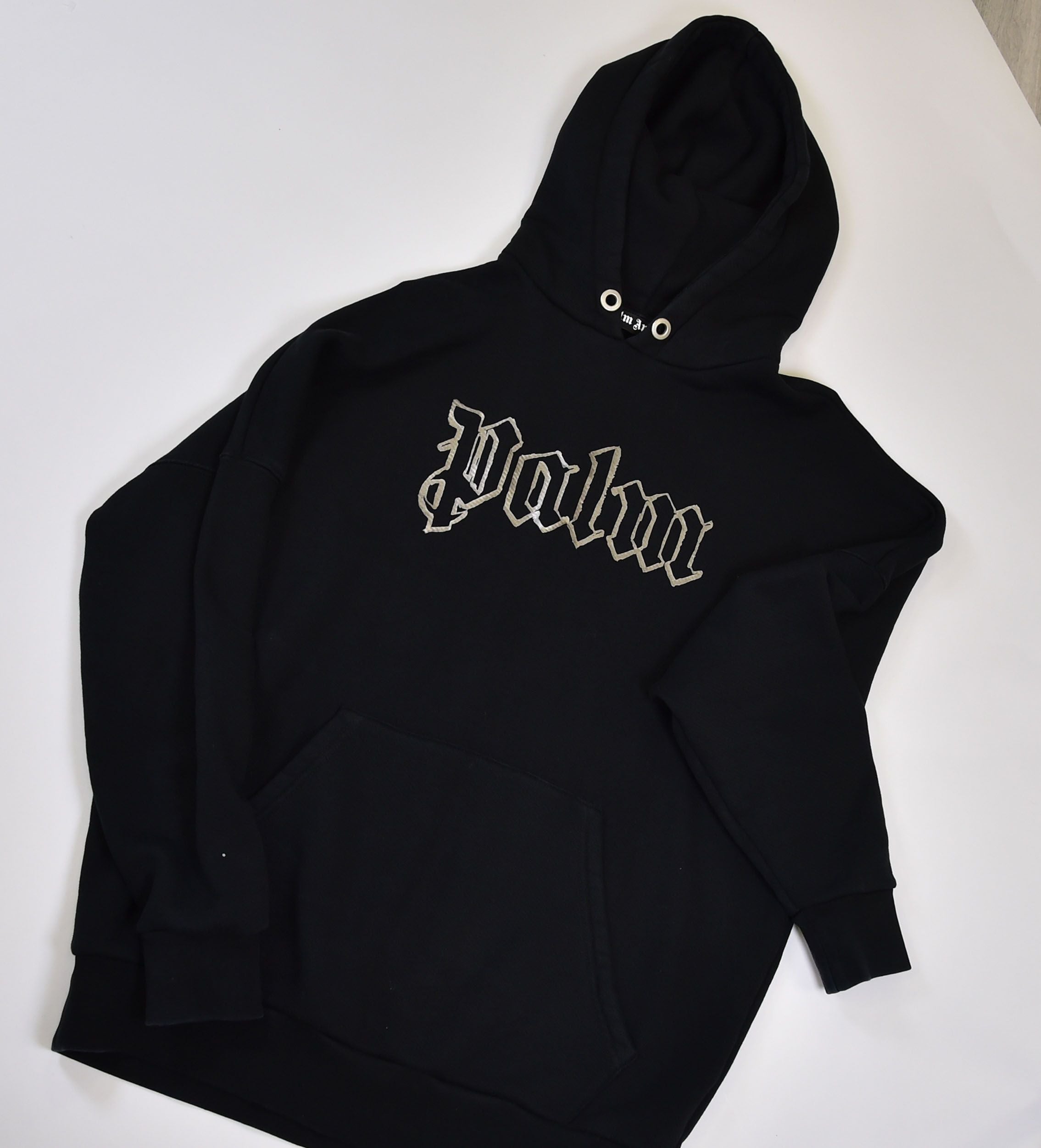 Palm Angels Gothic/Old English Logo Hoodie - Image 2