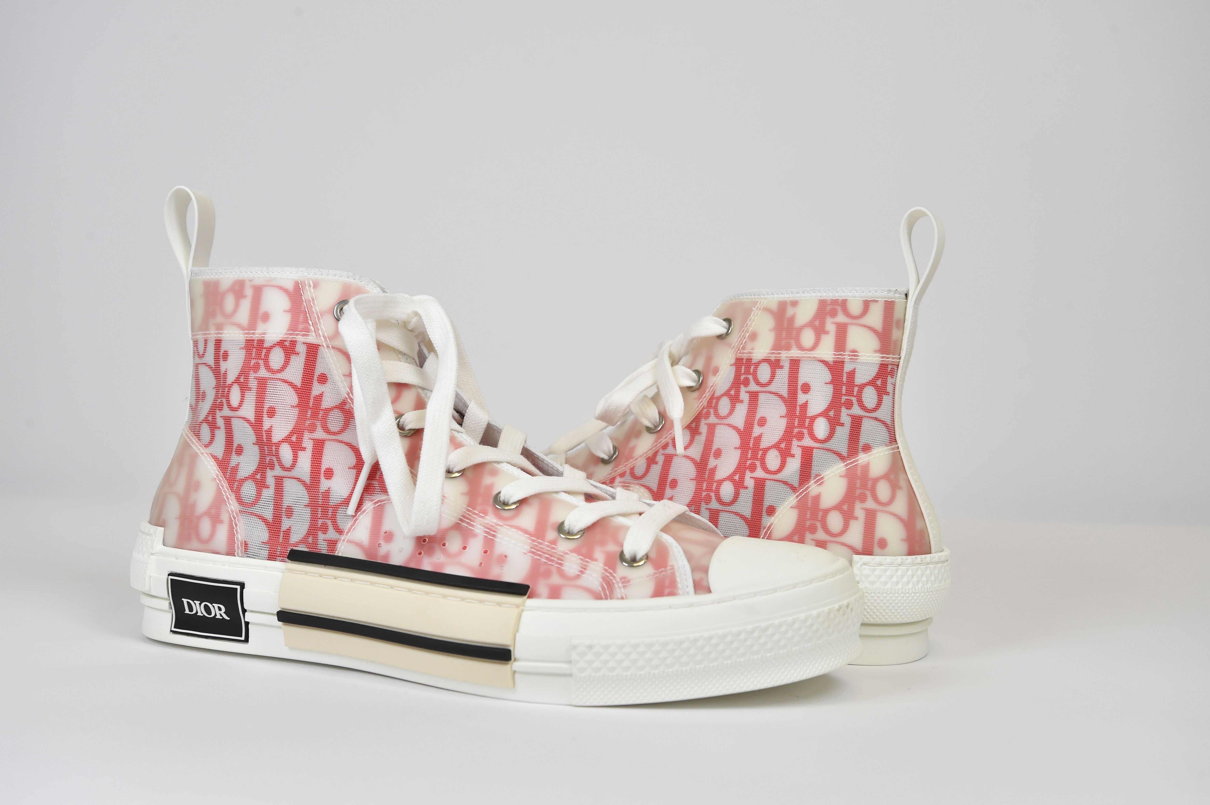 Dior B23 High-Top Sneaker (Dior Oblique Transparency) - Image 1