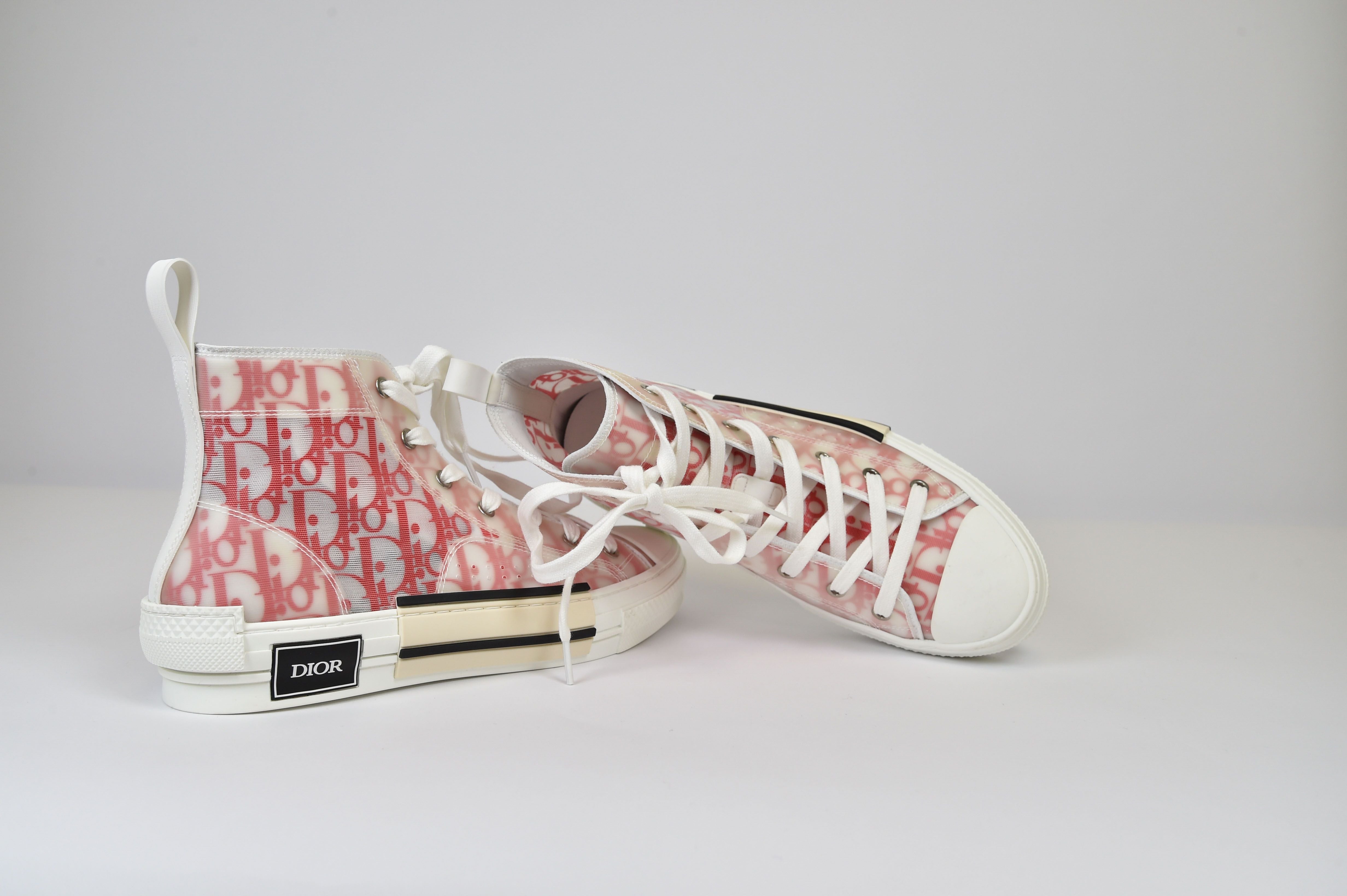 Dior B23 High-Top Sneaker (Dior Oblique Transparency) - Image 2