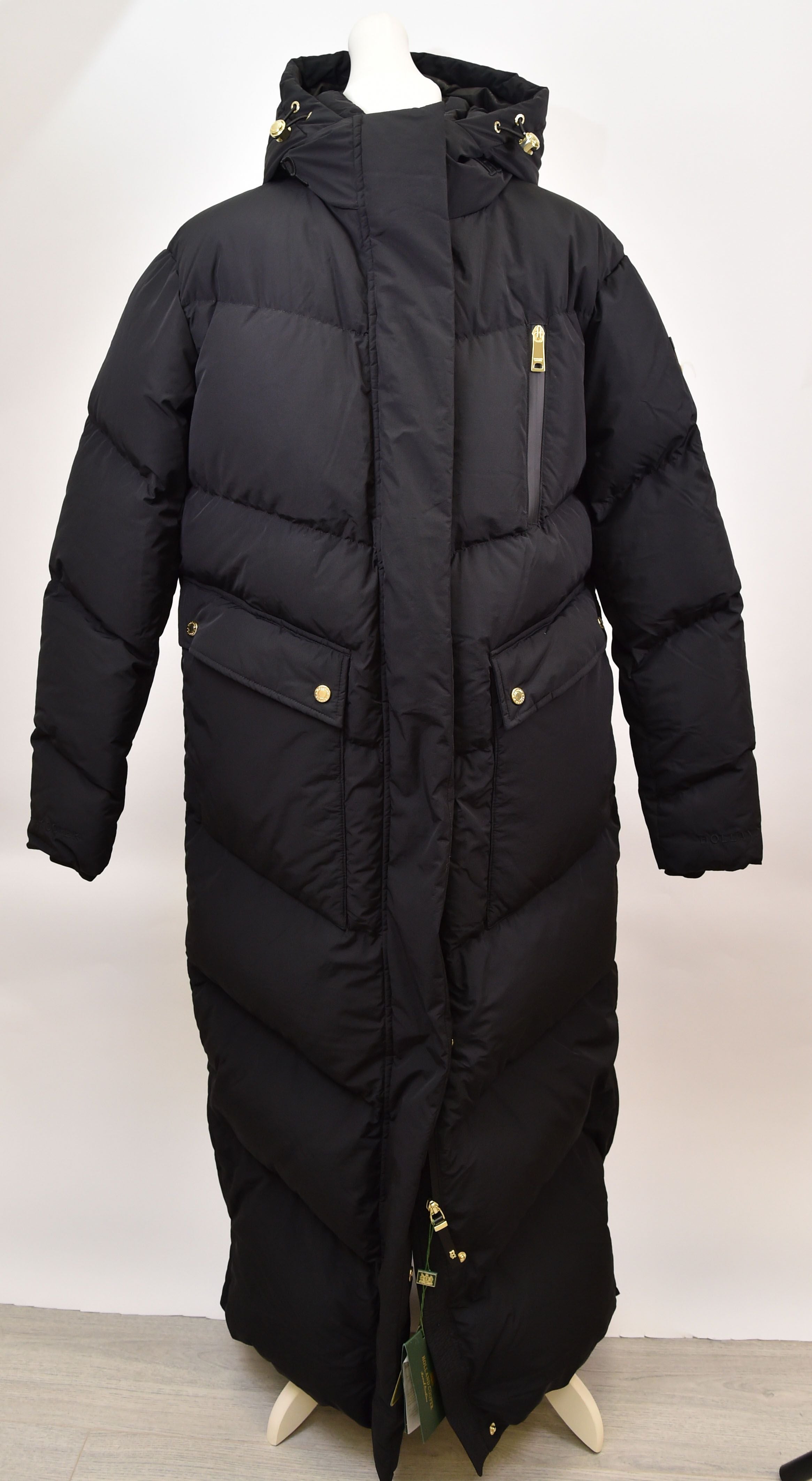 Holland Cooper Full Length Belted Puffer Coat (likely 'Knightsbridge' or 'Longline' Puffer) - Image 3