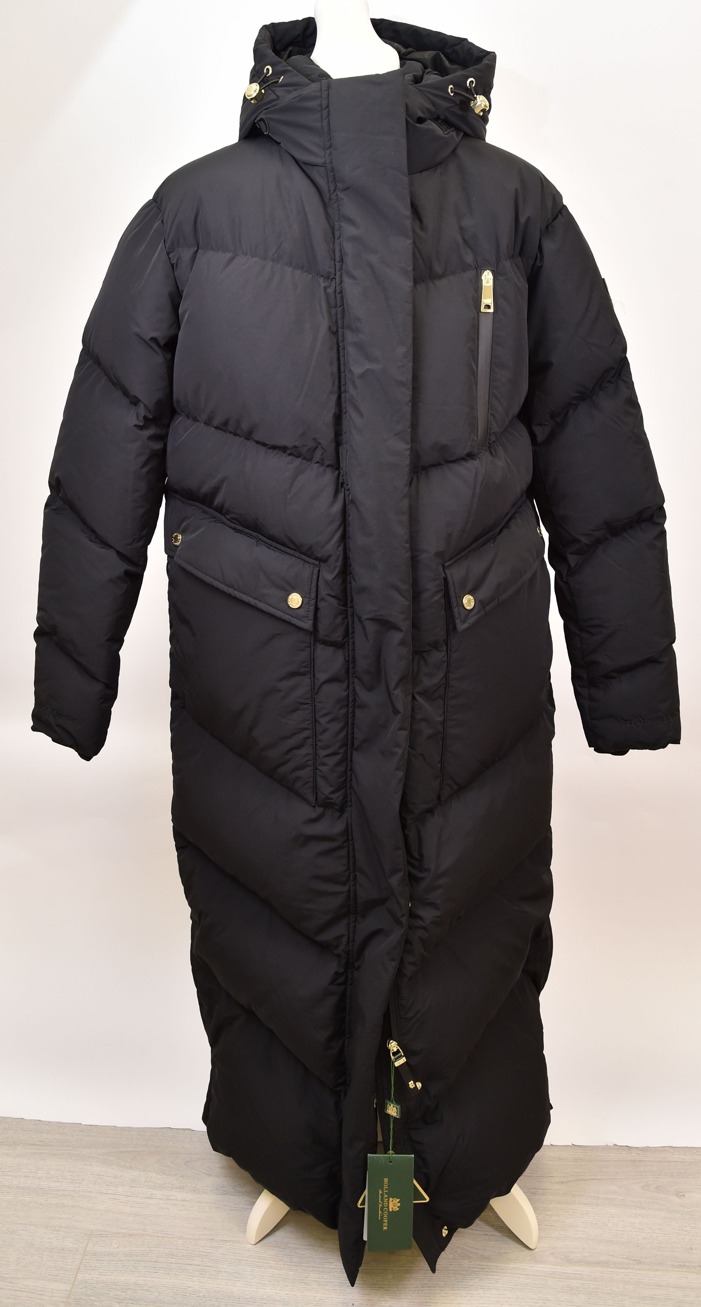 Holland Cooper Full Length Belted Puffer Coat (likely 'Knightsbridge' or 'Longline' Puffer) - Image 1