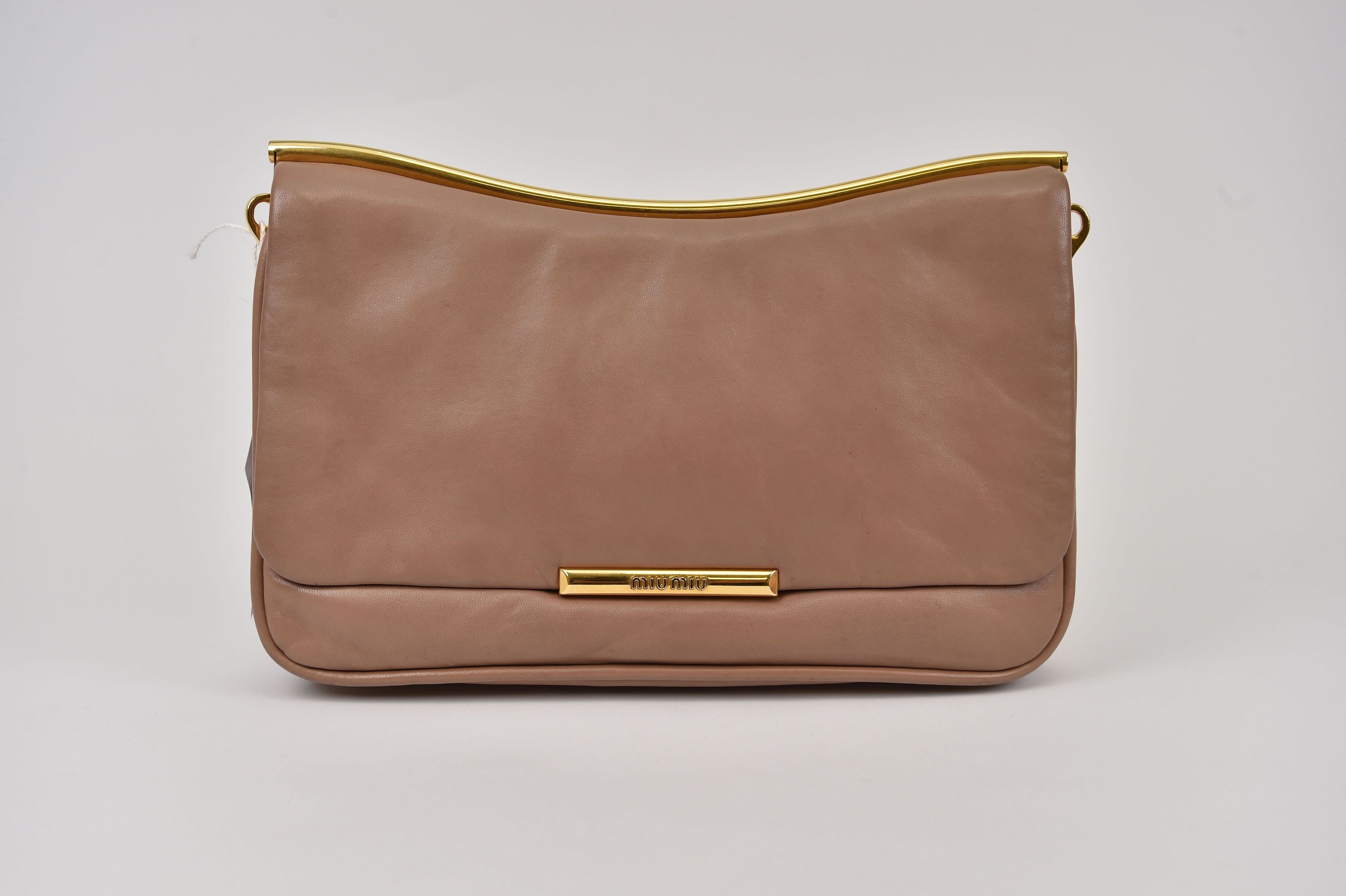 Miu Miu Flap Shoulder Bag with Metal Frame Top - Image 5