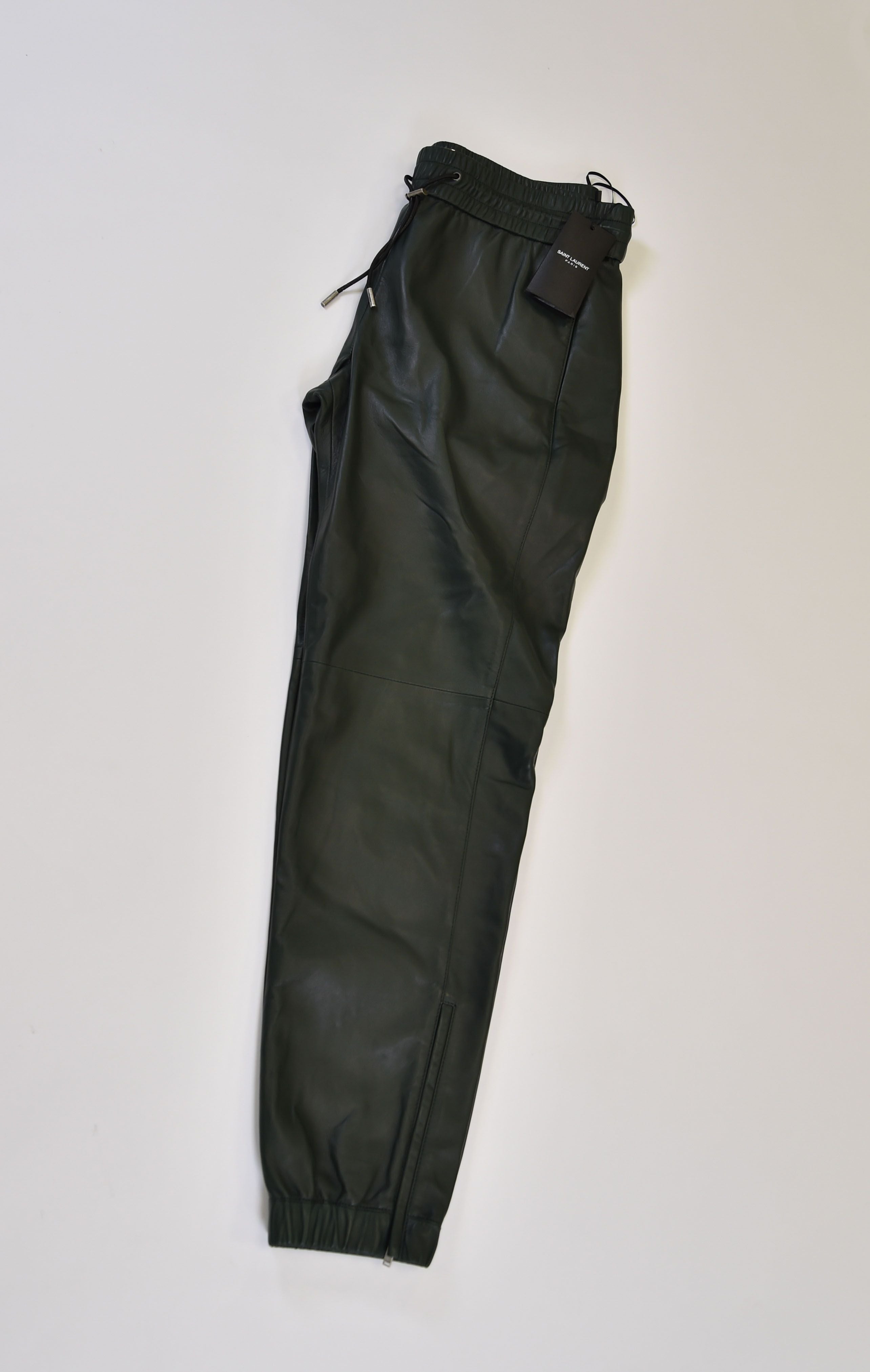 Saint Laurent Leather Jogger Trousers - Image 2