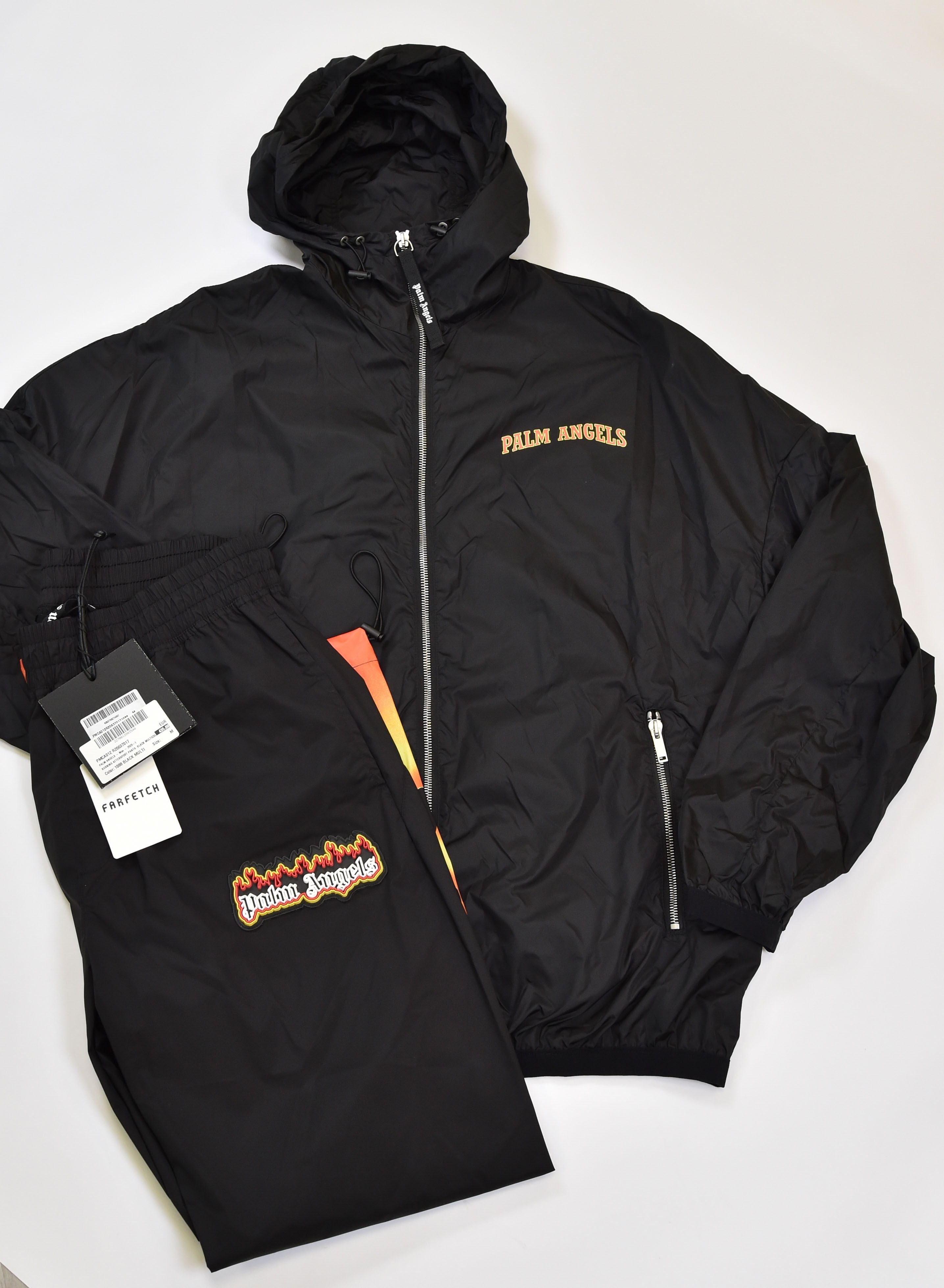 Palm Angels Flame Print Half-Zip Track Jacket & Trousers Set - Image 2