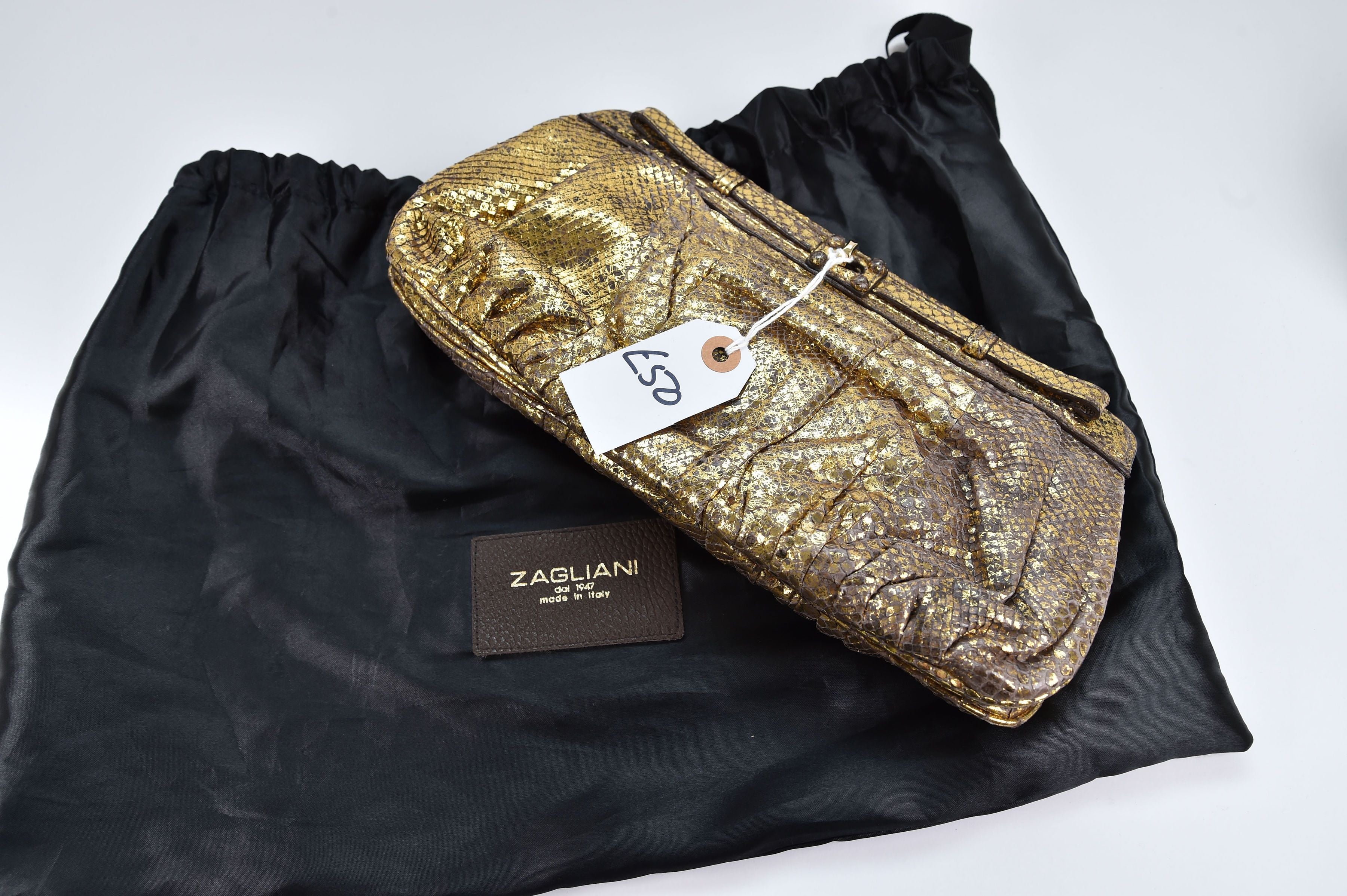 Zagliani Pleated Frame Clutch - Image 7