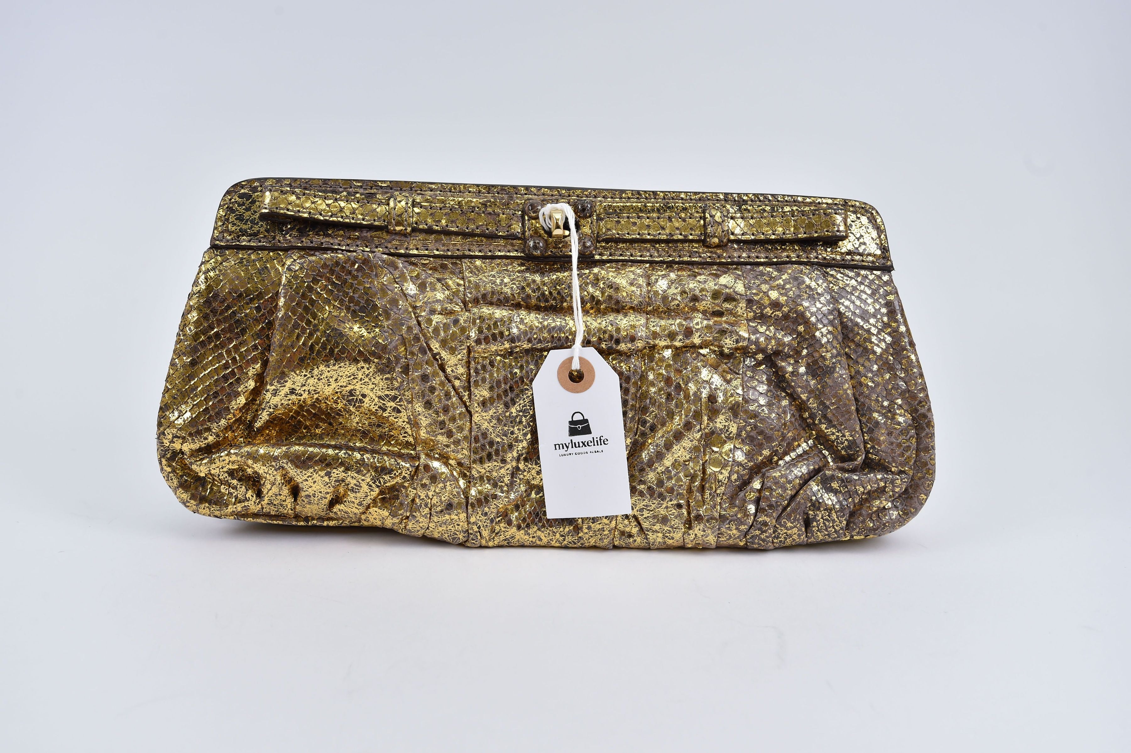 Zagliani Pleated Frame Clutch - Image 8