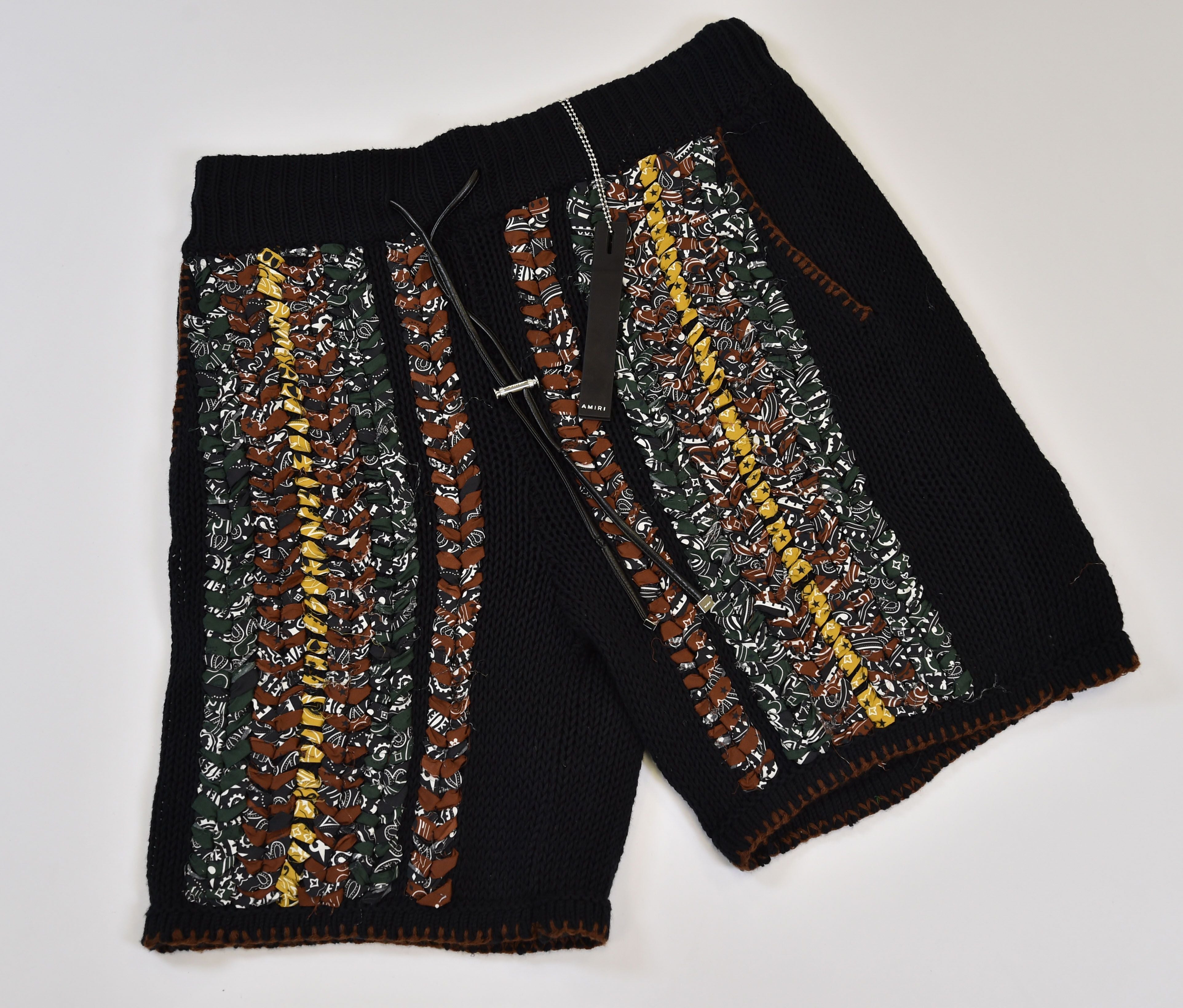 Amiri Bandana Knit Shorts - Image 1