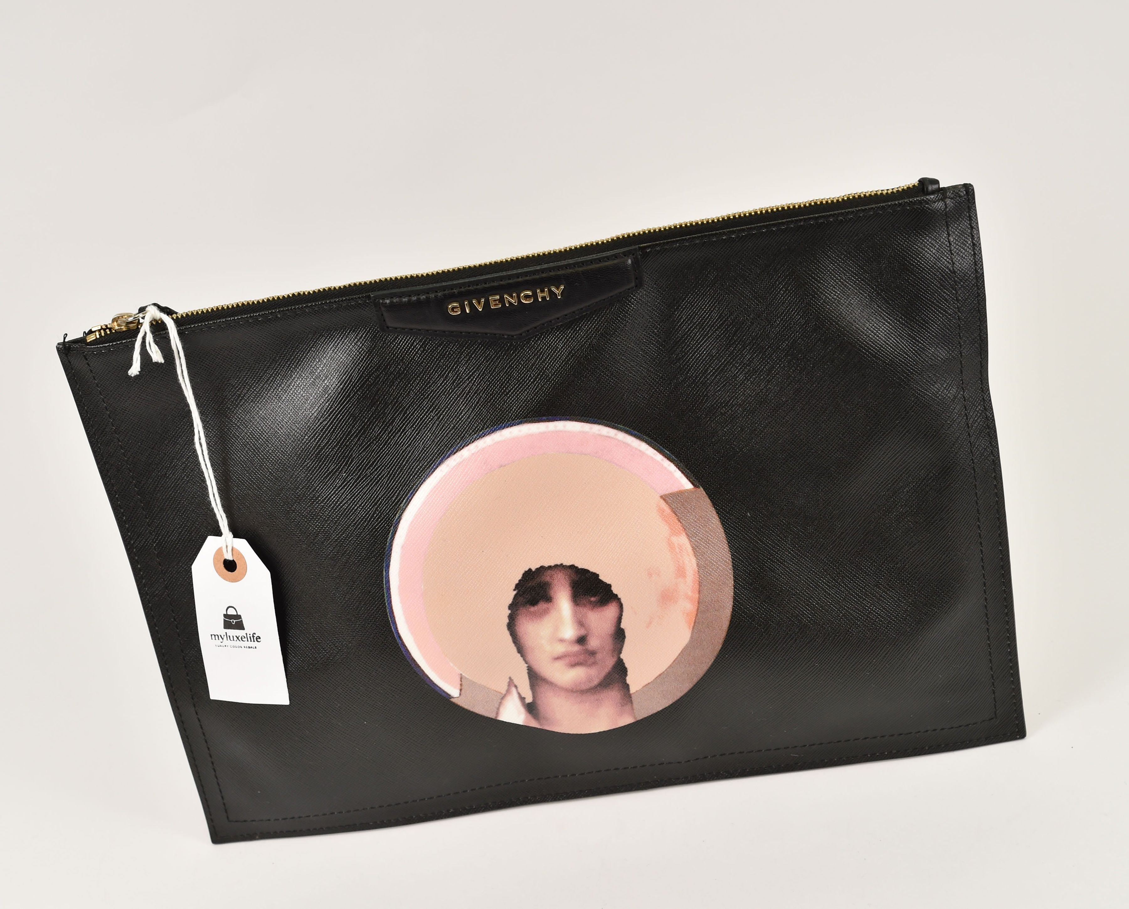 Givenchy Antigona Envelope Clutch/Pouch (printed portrait design) - Image 3