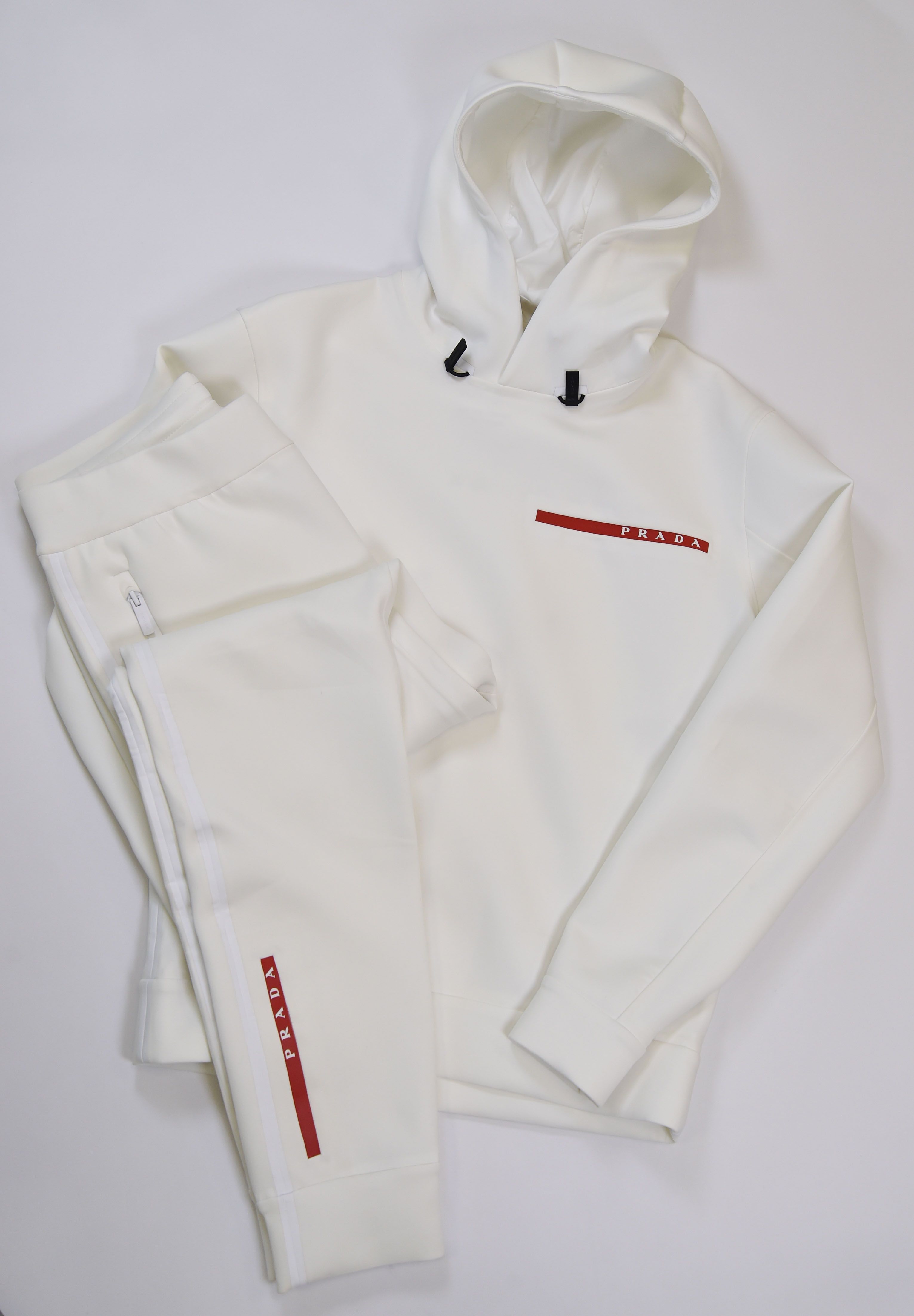 Prada Linea Rossa Tracksuit (Hooded Sweatshirt and Joggers Set) - Image 1