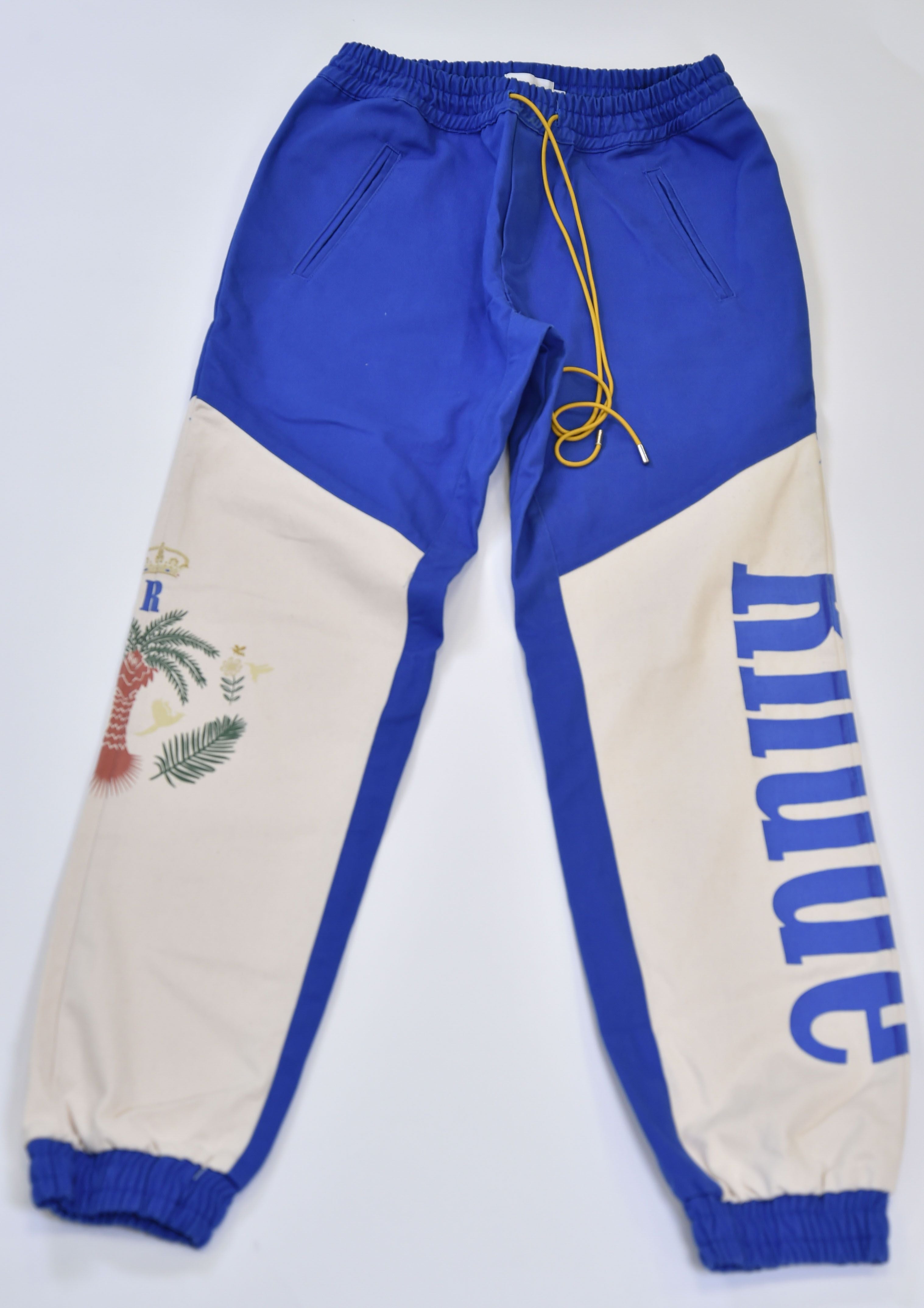 Unknown Colourblock crest-graphic joggers - Image 1