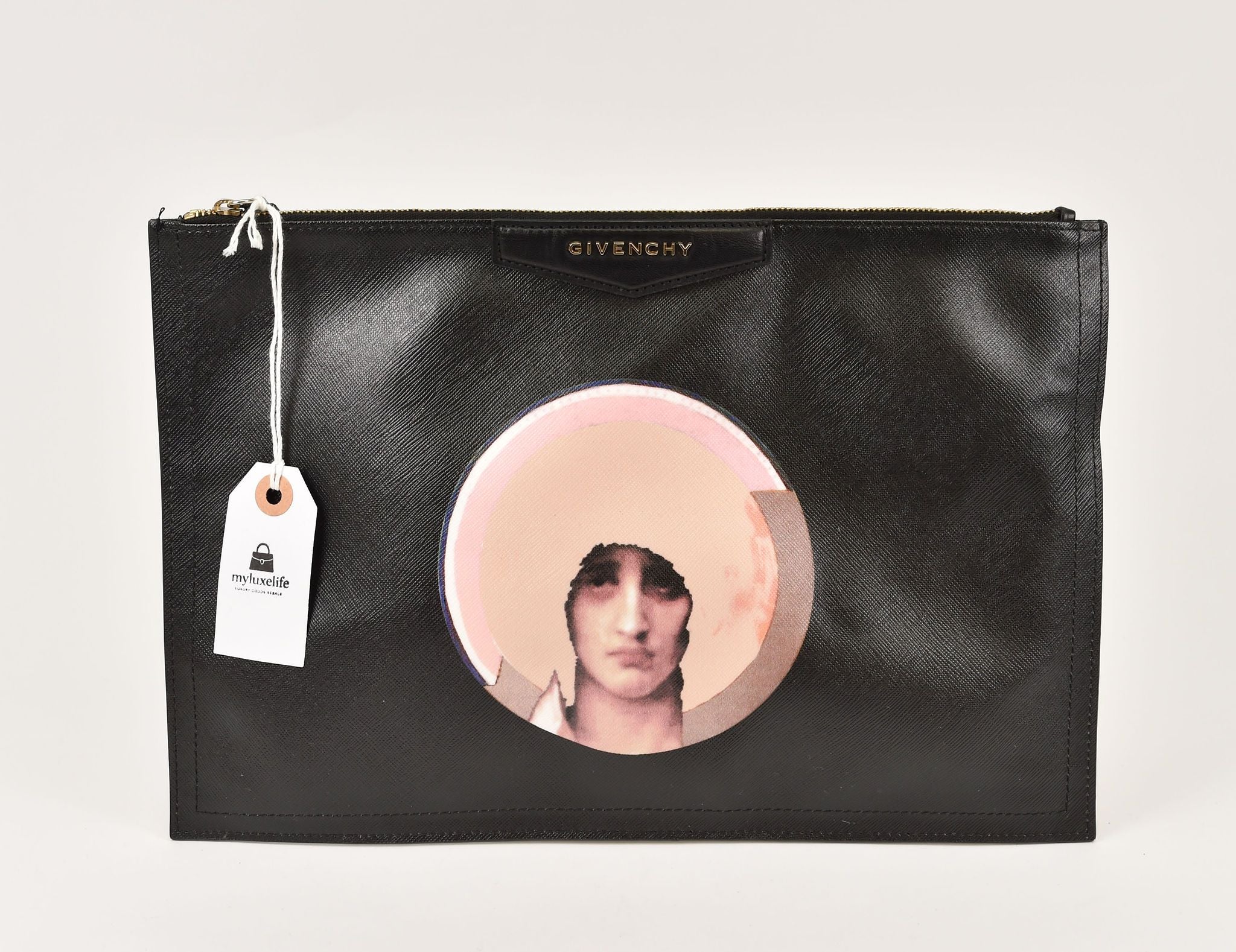 Givenchy Antigona Envelope Clutch/Pouch (printed portrait design) - Image 4
