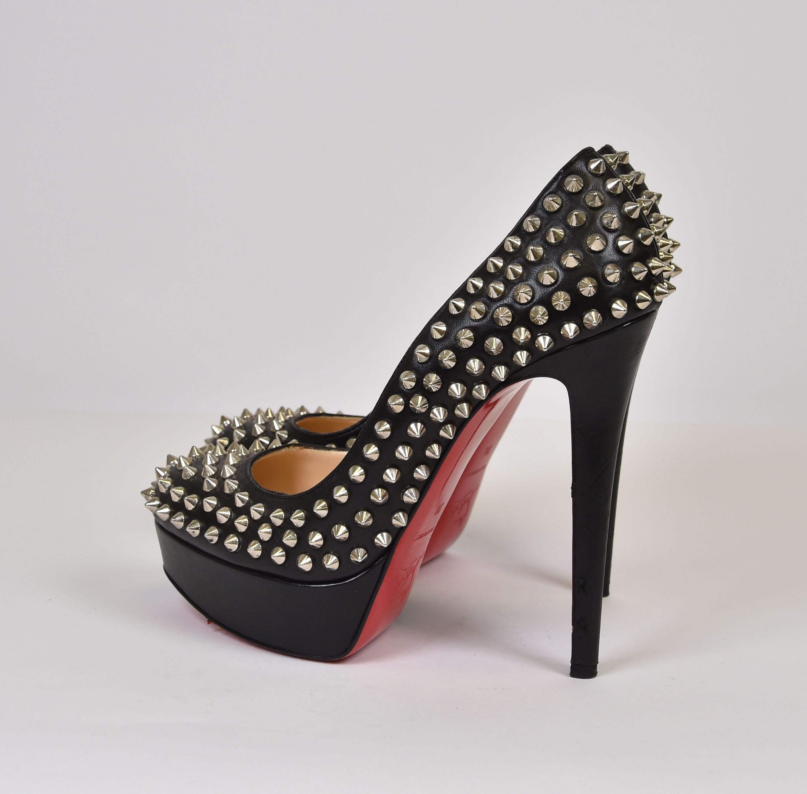Christian Louboutin Lady Peep Spikes Platform Pump - Image 5