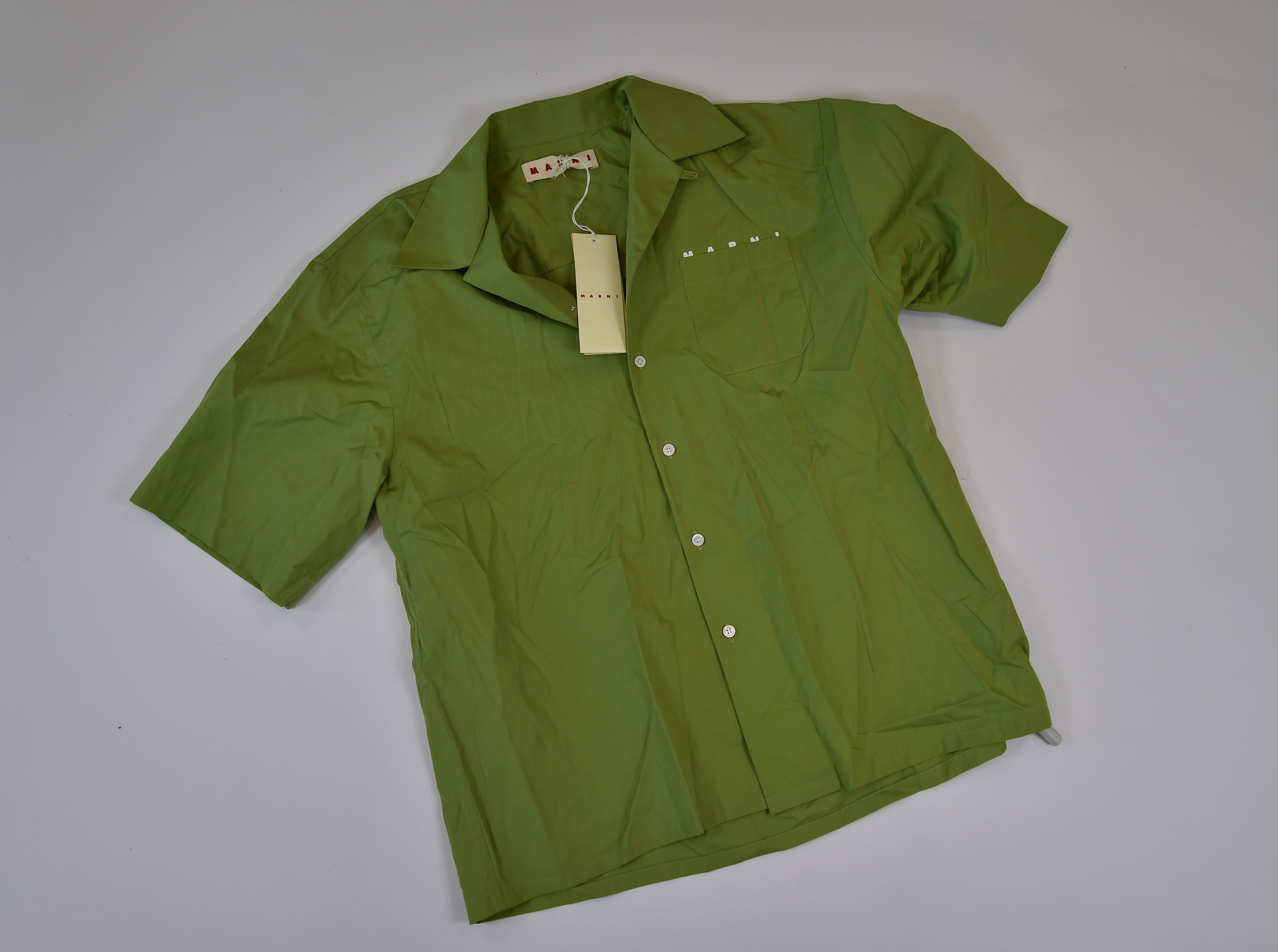 Marni Camp Collar Short-Sleeve Shirt - Image 1