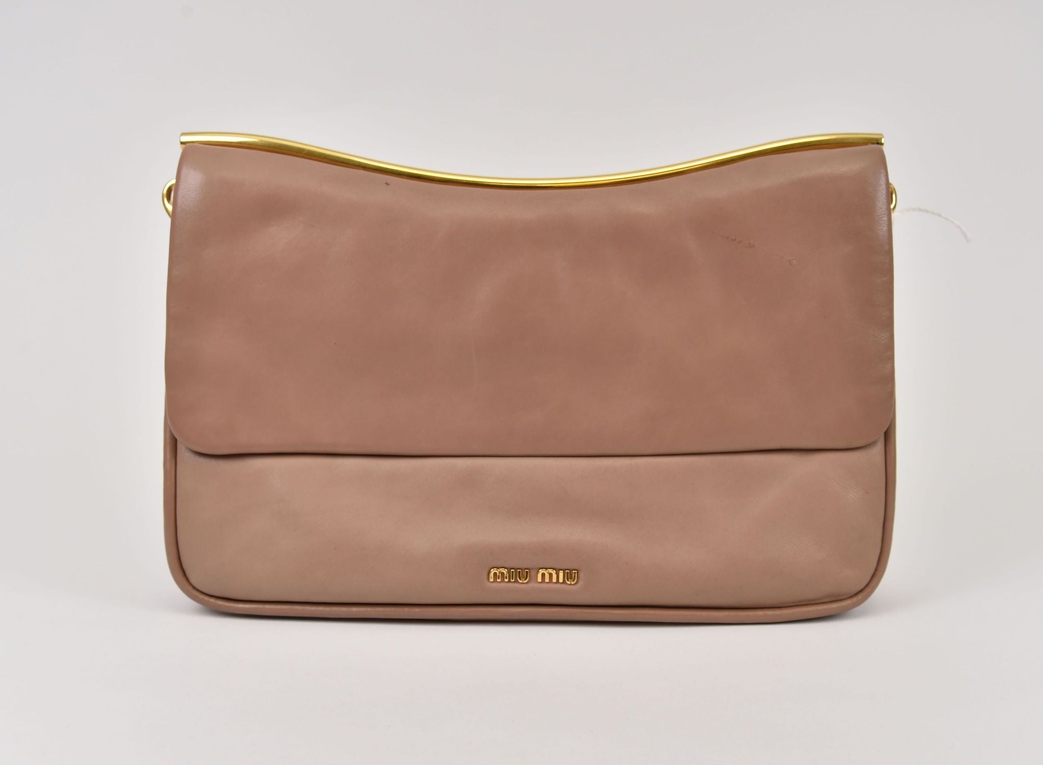 Miu Miu Wave Frame Bag (curved gold-tone frame flap bag) - Image 1