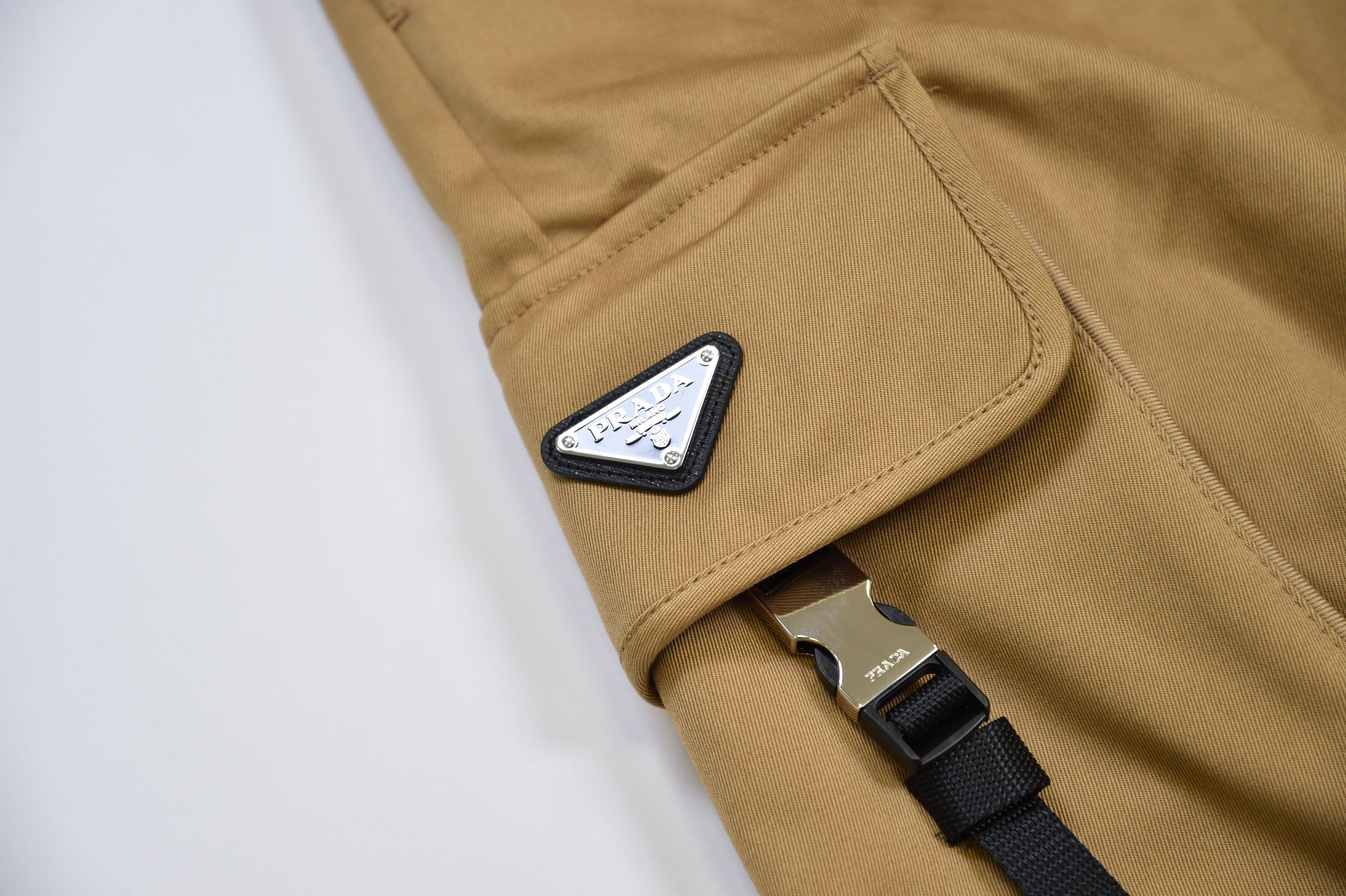 Prada Cargo Shorts with Buckle Pockets - Image 4