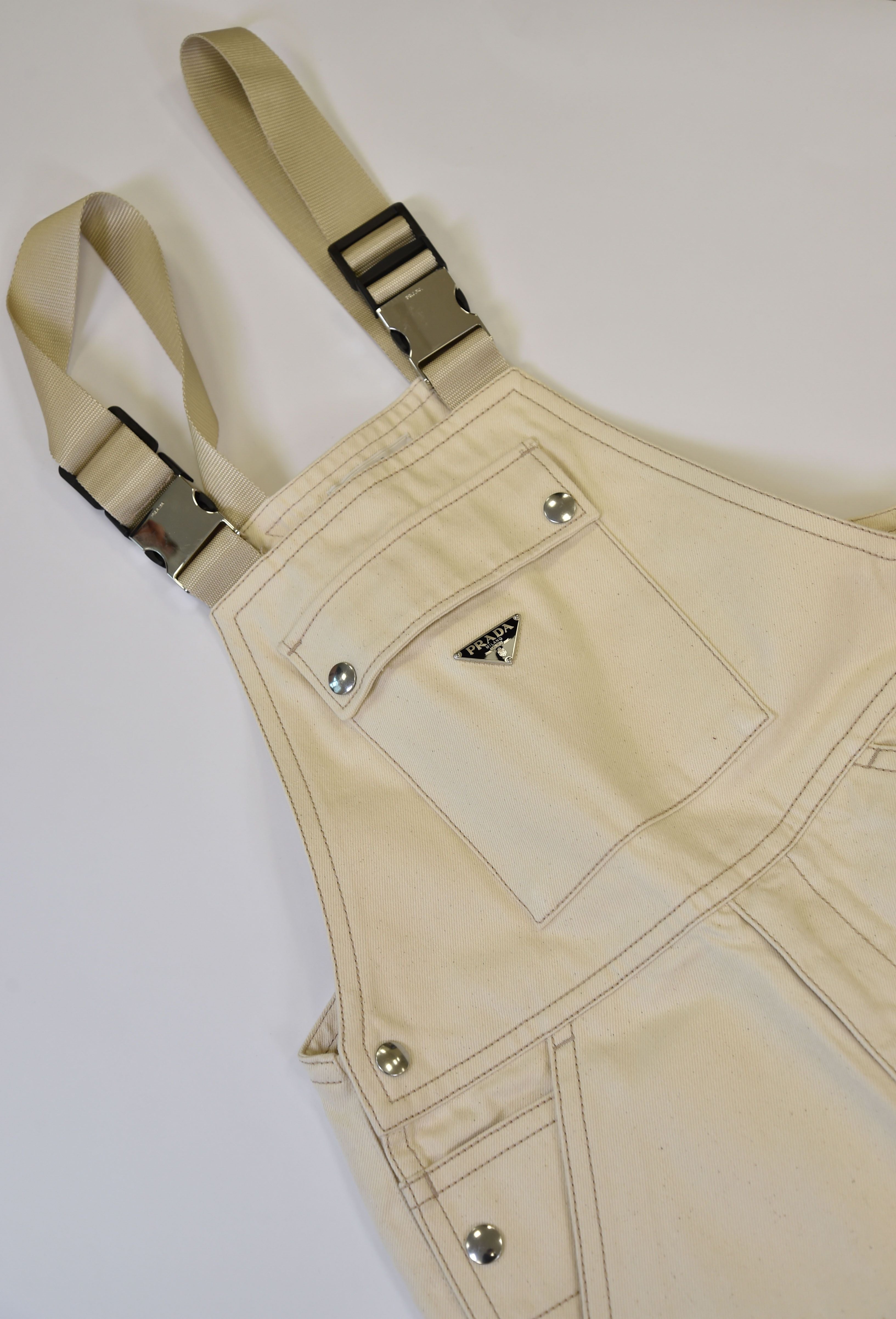 Prada Canvas Bib Overalls / Dungarees - Image 3