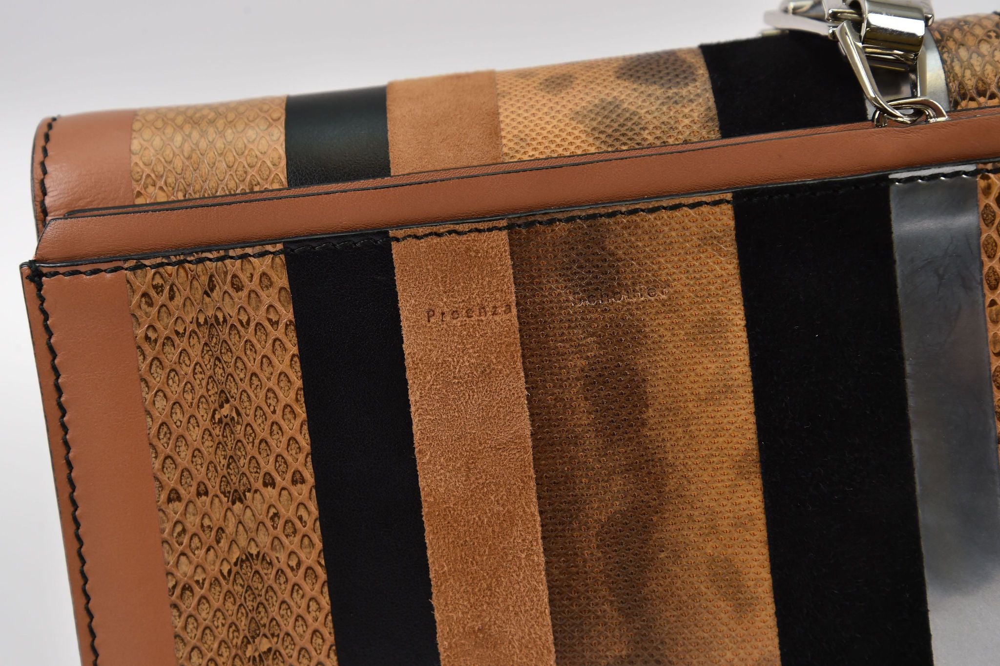 Proenza Schouler PS1 Wallet-on-Chain / Mini Pouch (Striped Patchwork) - Image 3