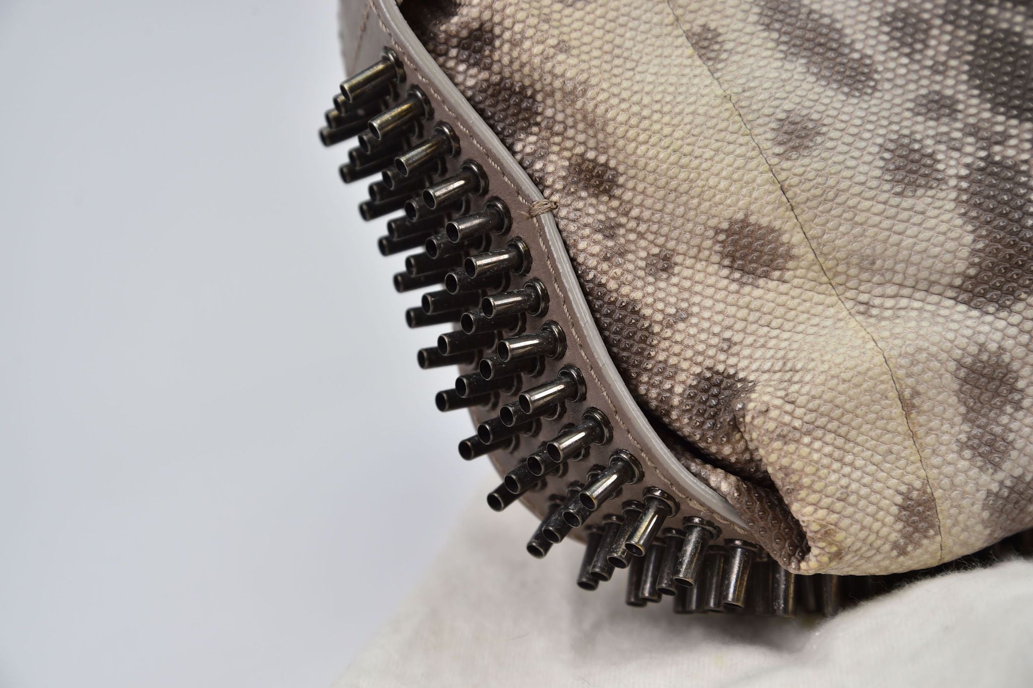 Christian Louboutin Loubiposh Spiked Crossbody Bag (python-embossed) - Image 1