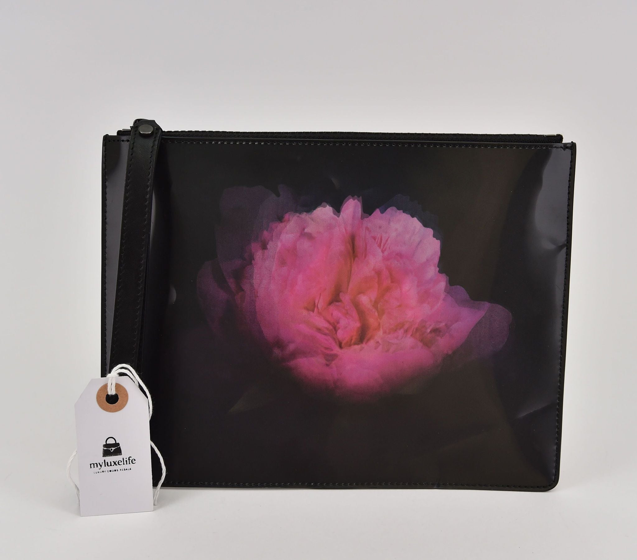 Unknown Photo-print zip pouch/clutch with wristlet strap - Image 2