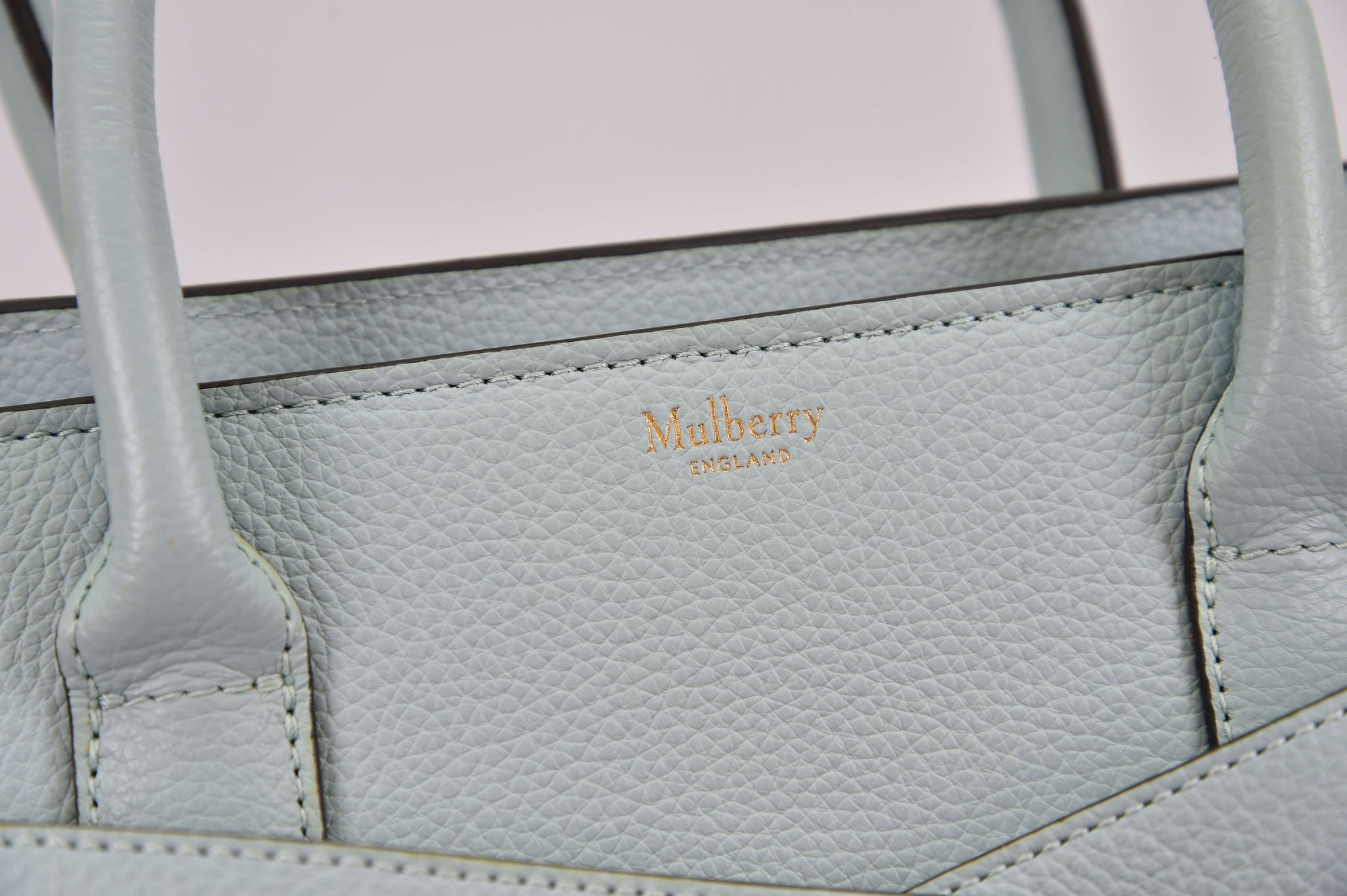 Pristine Mulberry Bayswater Bag in Duck Egg