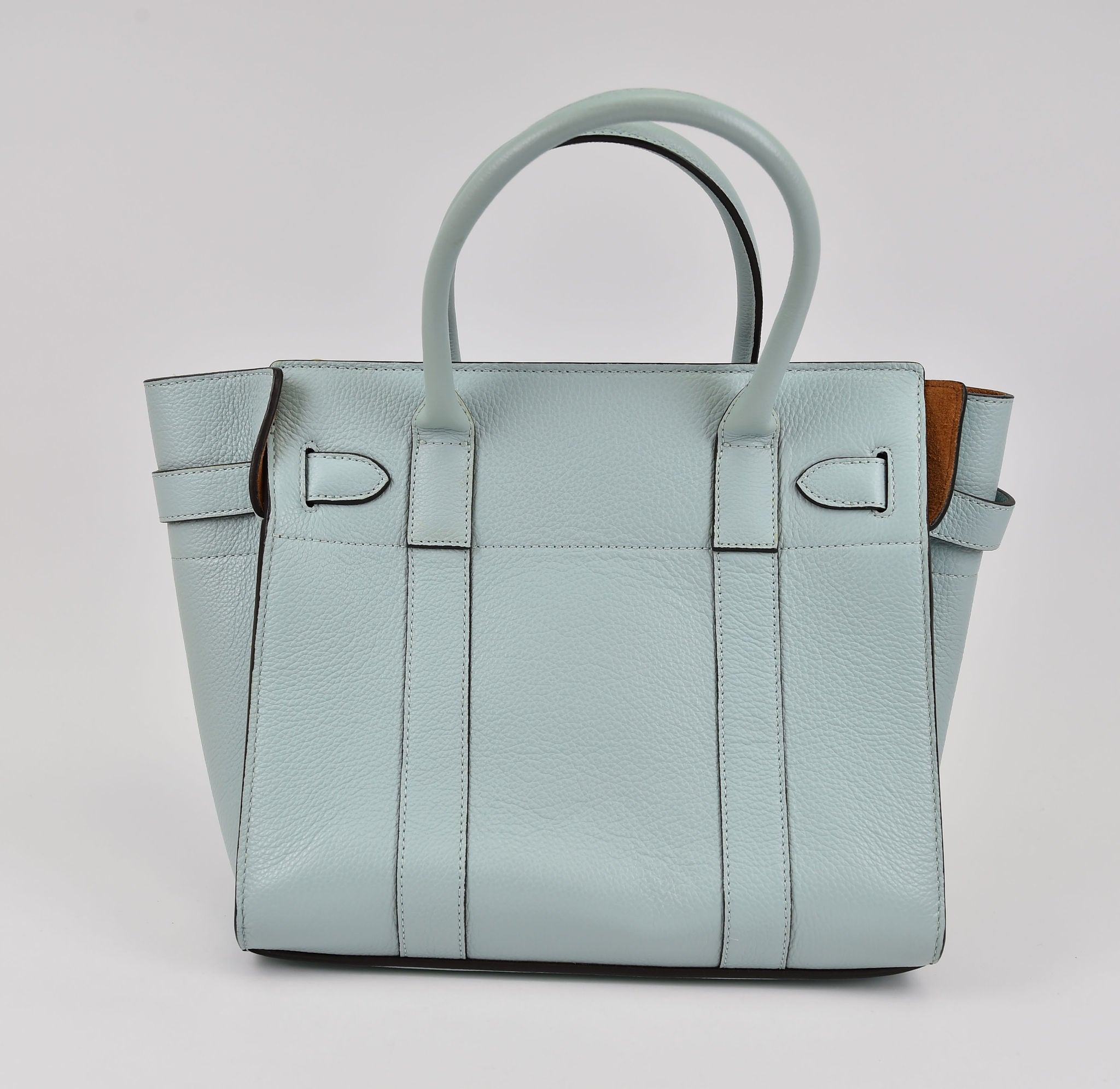 Pristine Mulberry Bayswater Bag in Duck Egg