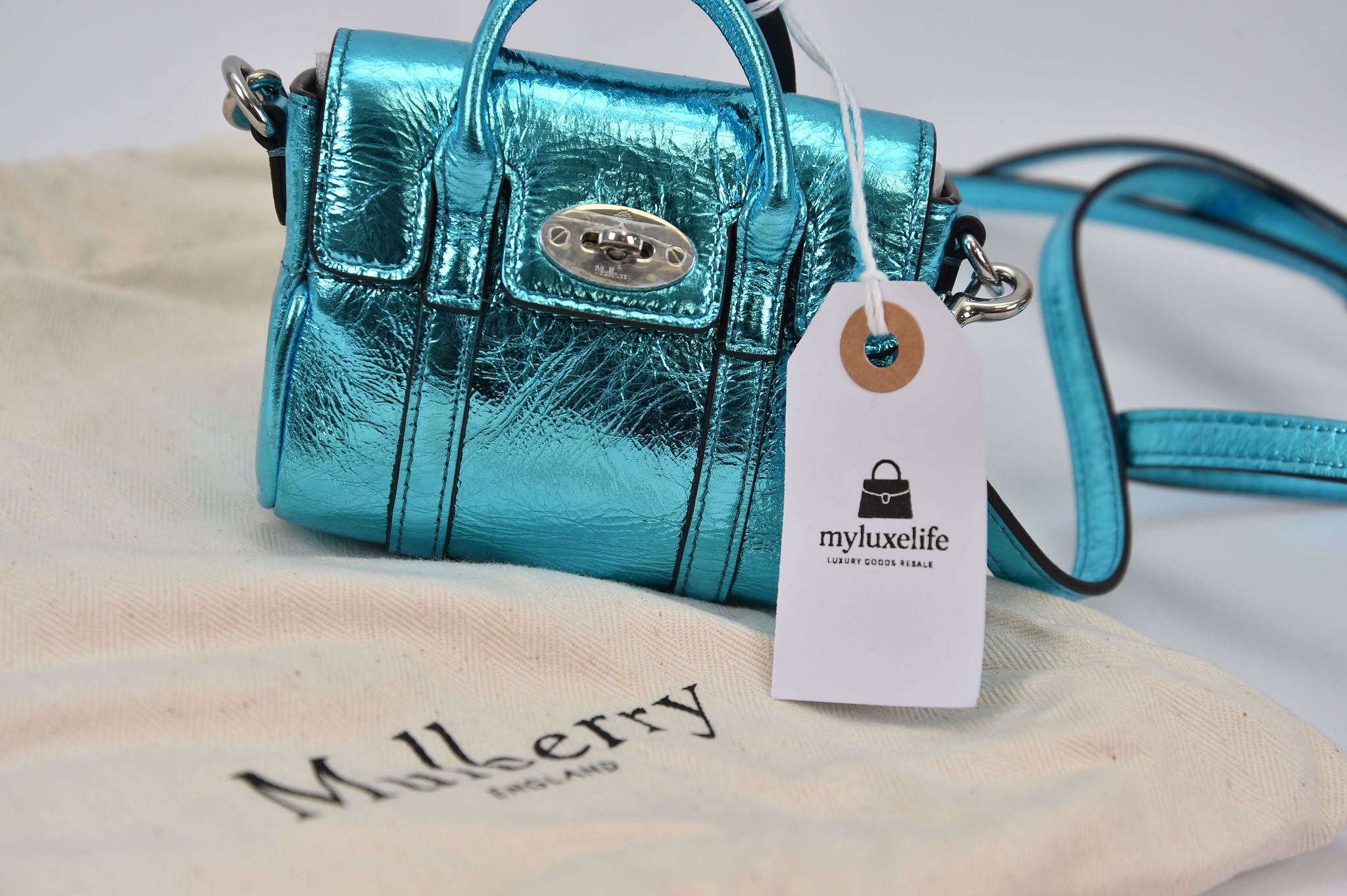 Mulberry Mini Bayswater Metallic Bag