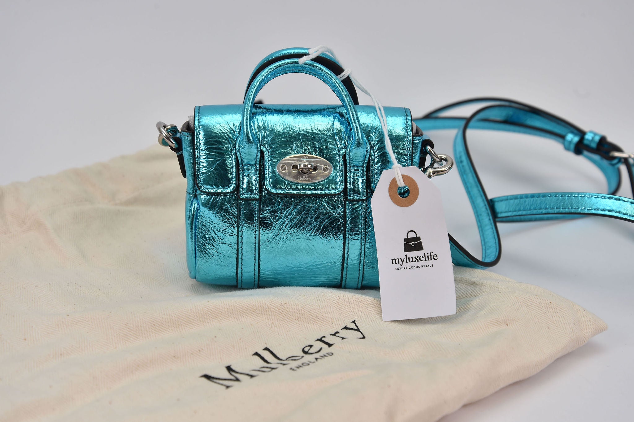 Mulberry Mini Bayswater Metallic Bag