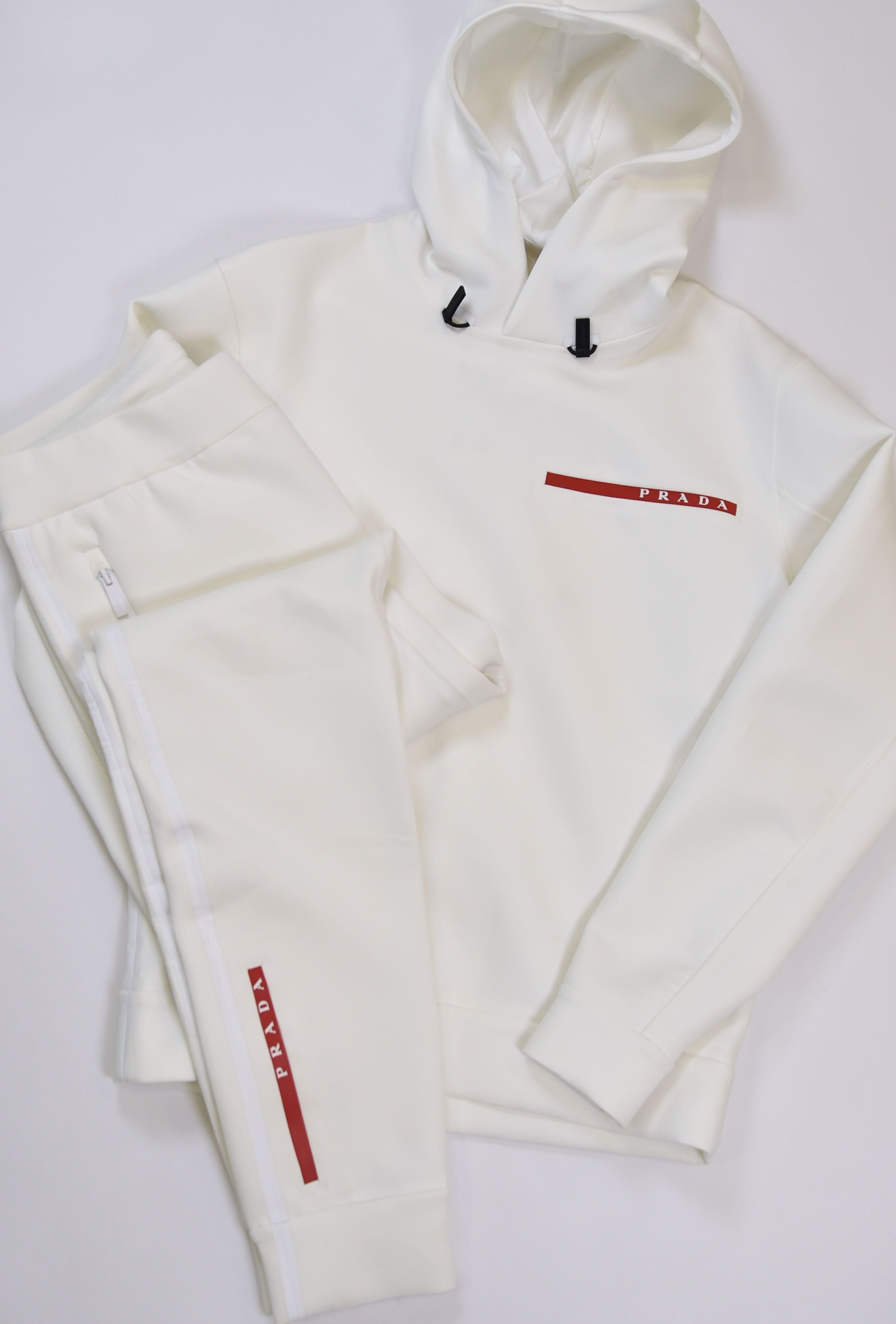 Prada Linea Rossa Tracksuit (Hooded Sweatshirt and Joggers Set) - Image 2
