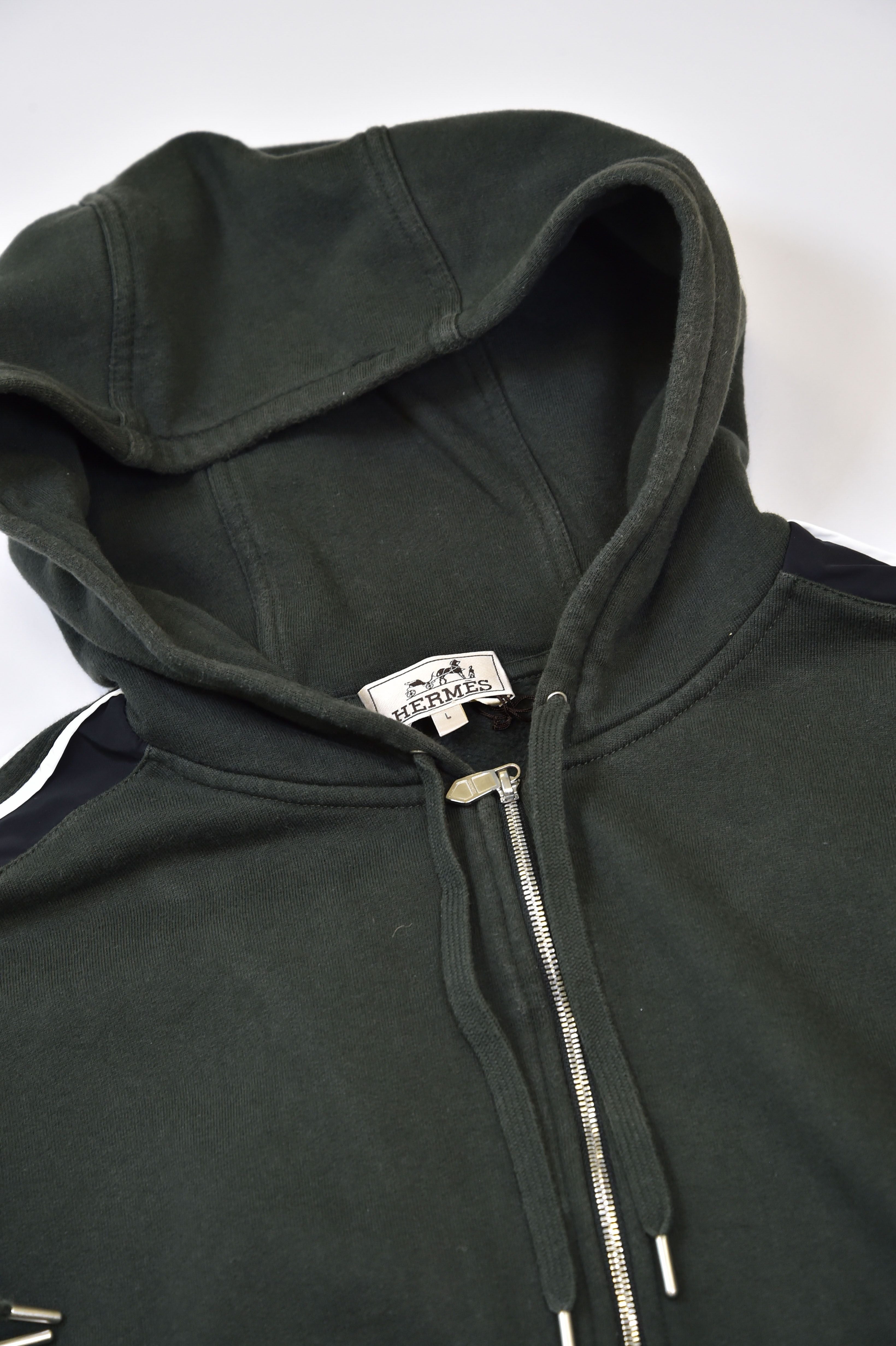 Hermès Zipped Hoodie & Jogger Tracksuit Set (Cotton Fleece) - Image 1