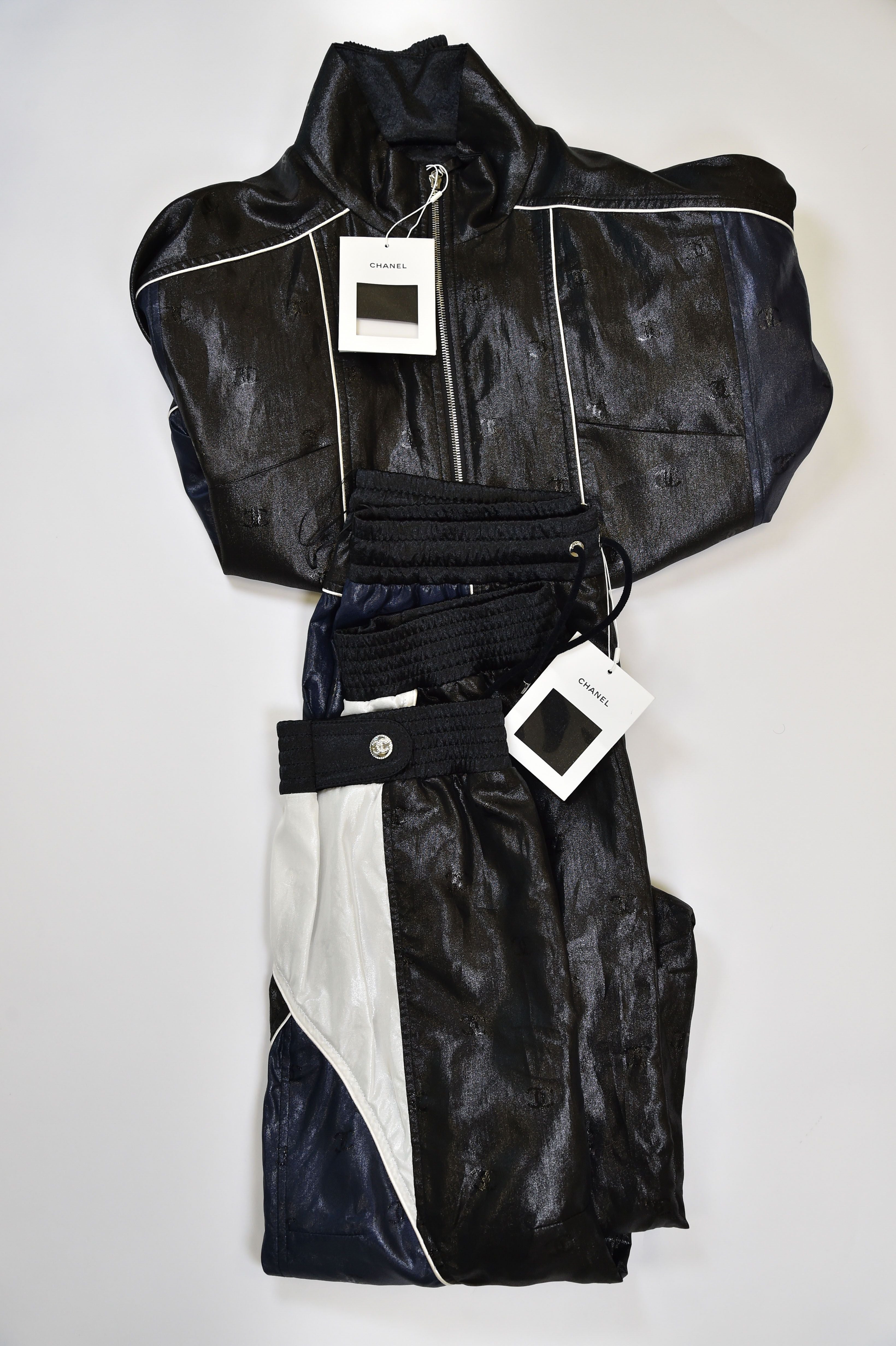 Chanel CC Logo Sport Tracksuit (Jacket & Trousers Set) - Image 1