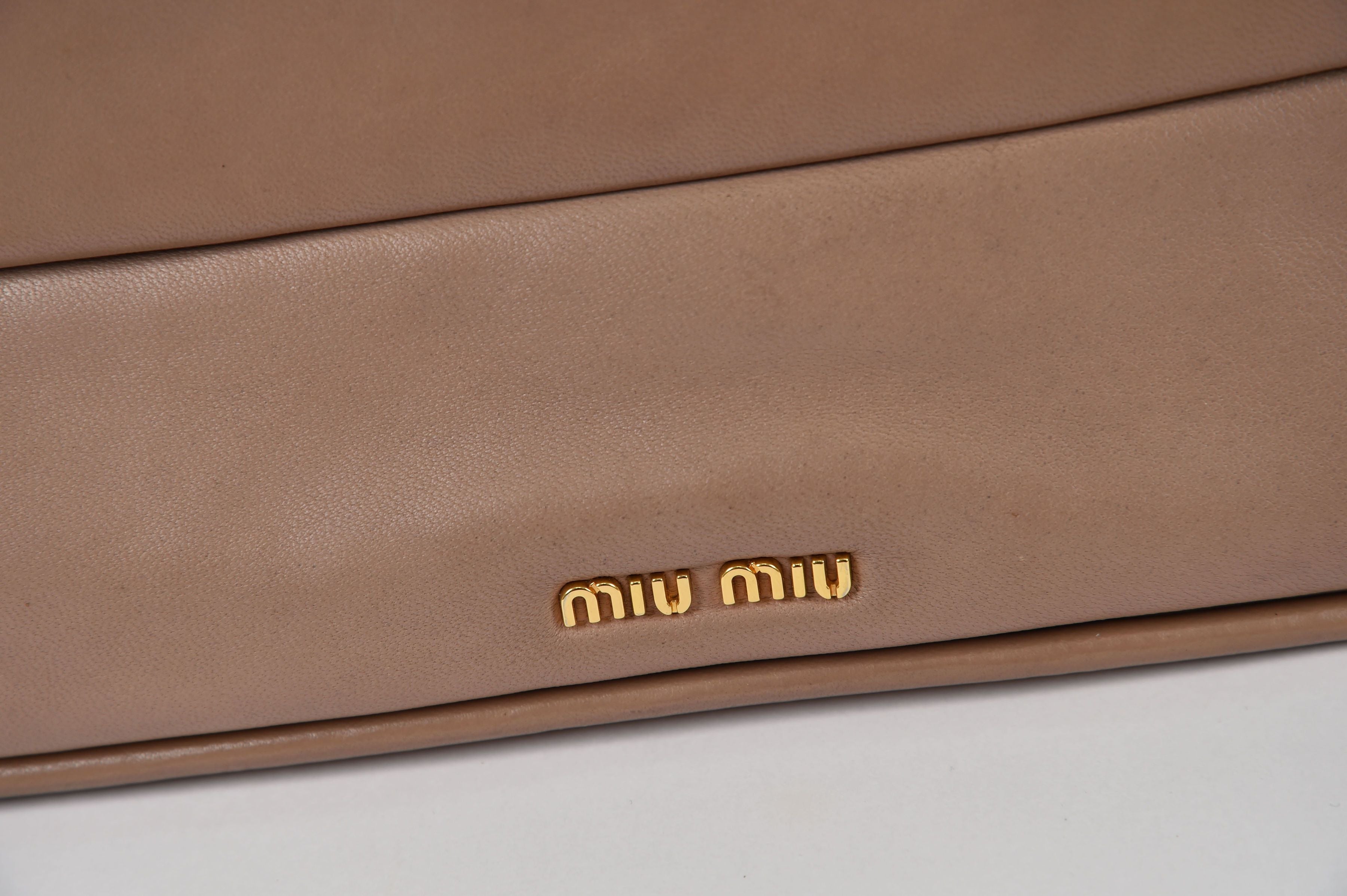 Miu Miu Flap Shoulder Bag with Metal Frame Top - Image 6