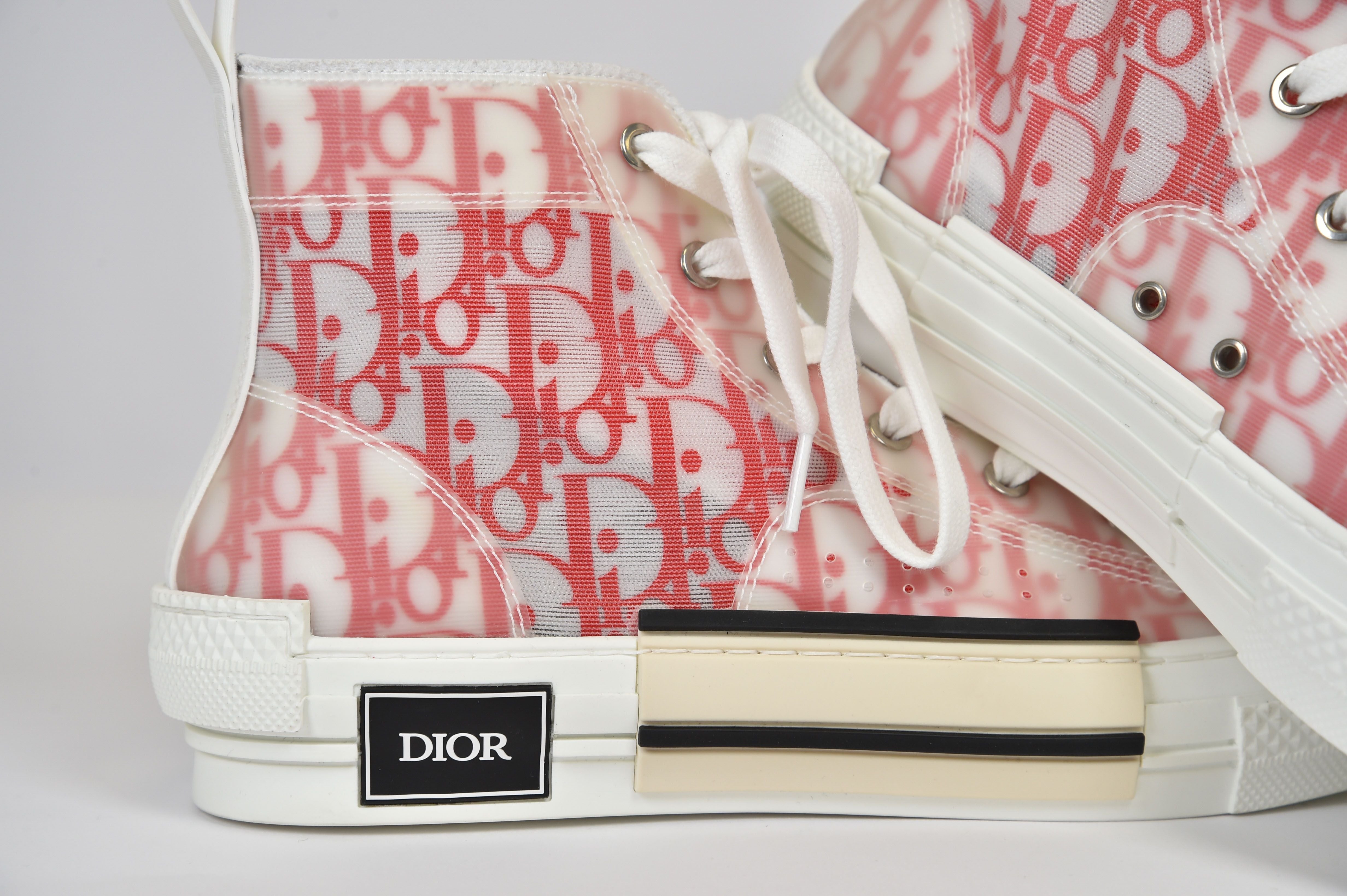 Dior B23 High-Top Sneaker (Dior Oblique Transparency) - Image 7