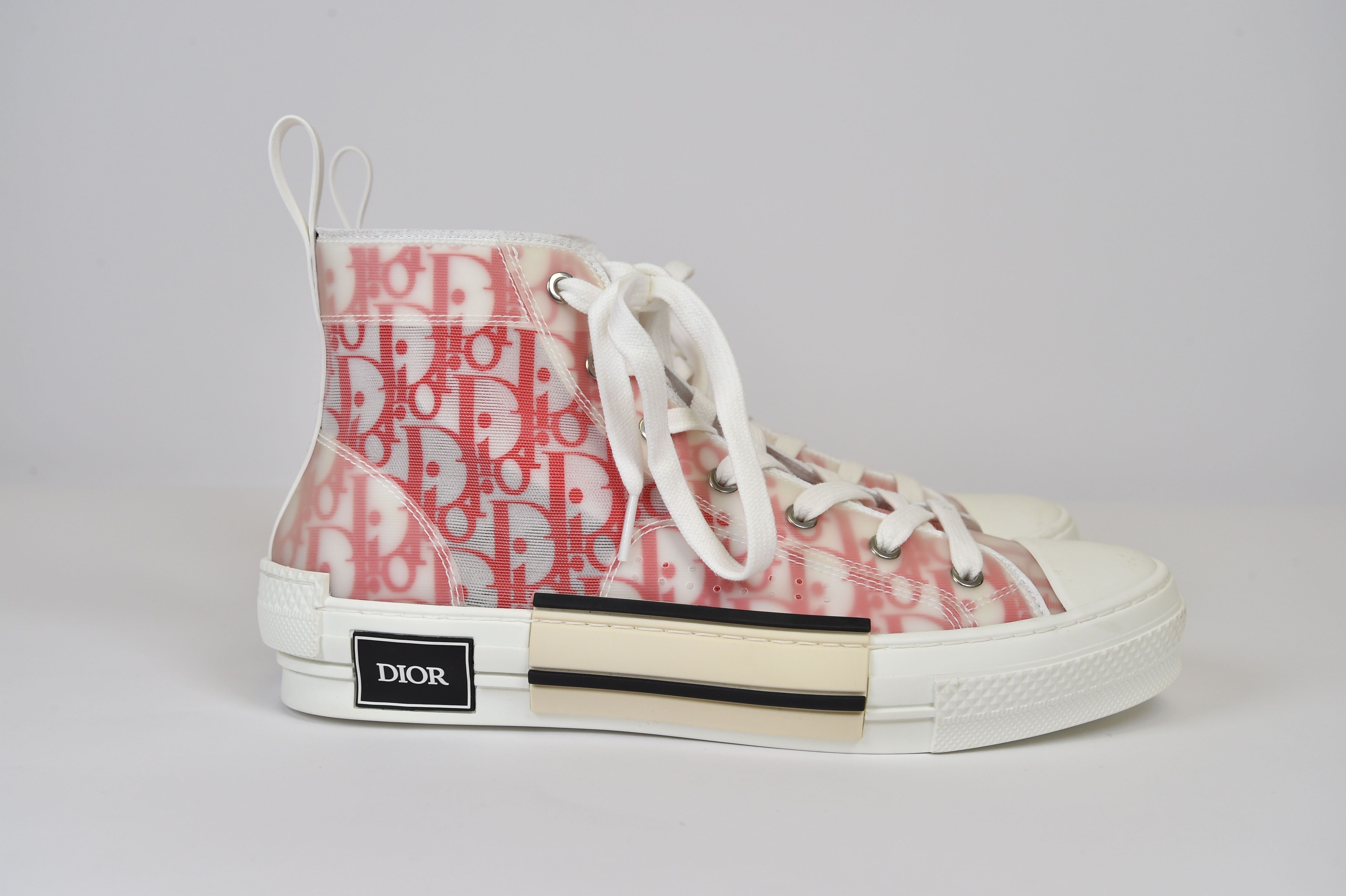 Dior B23 High-Top Sneaker (Dior Oblique Transparency) - Image 5