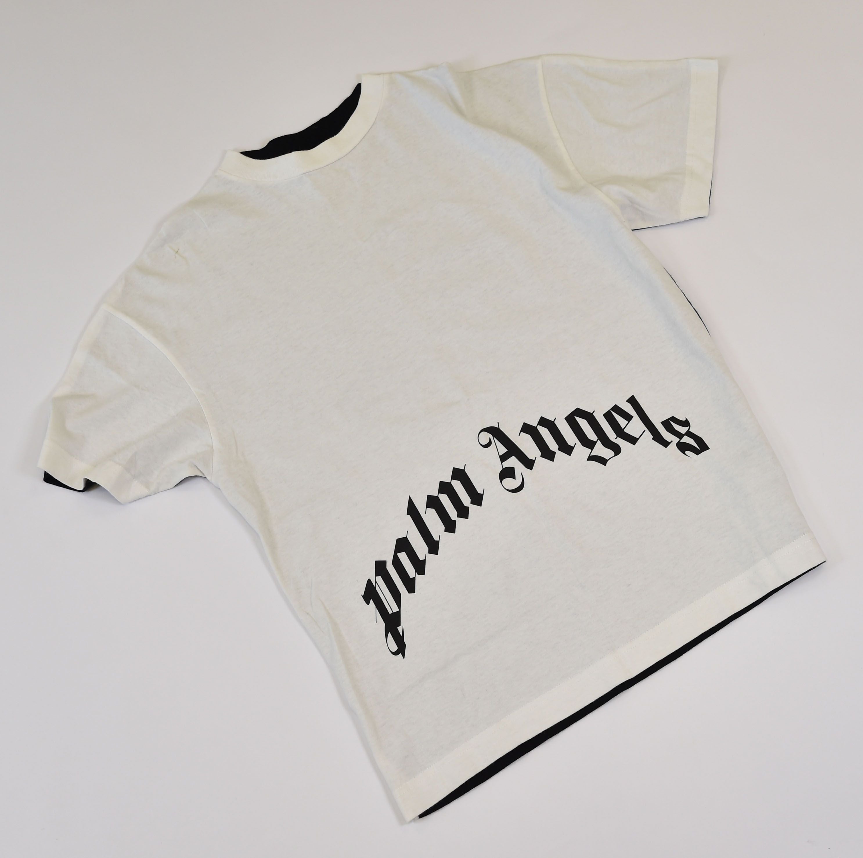 Palm Angels Classic Logo T-Shirt (Gothic/Old English back print) - Image 1