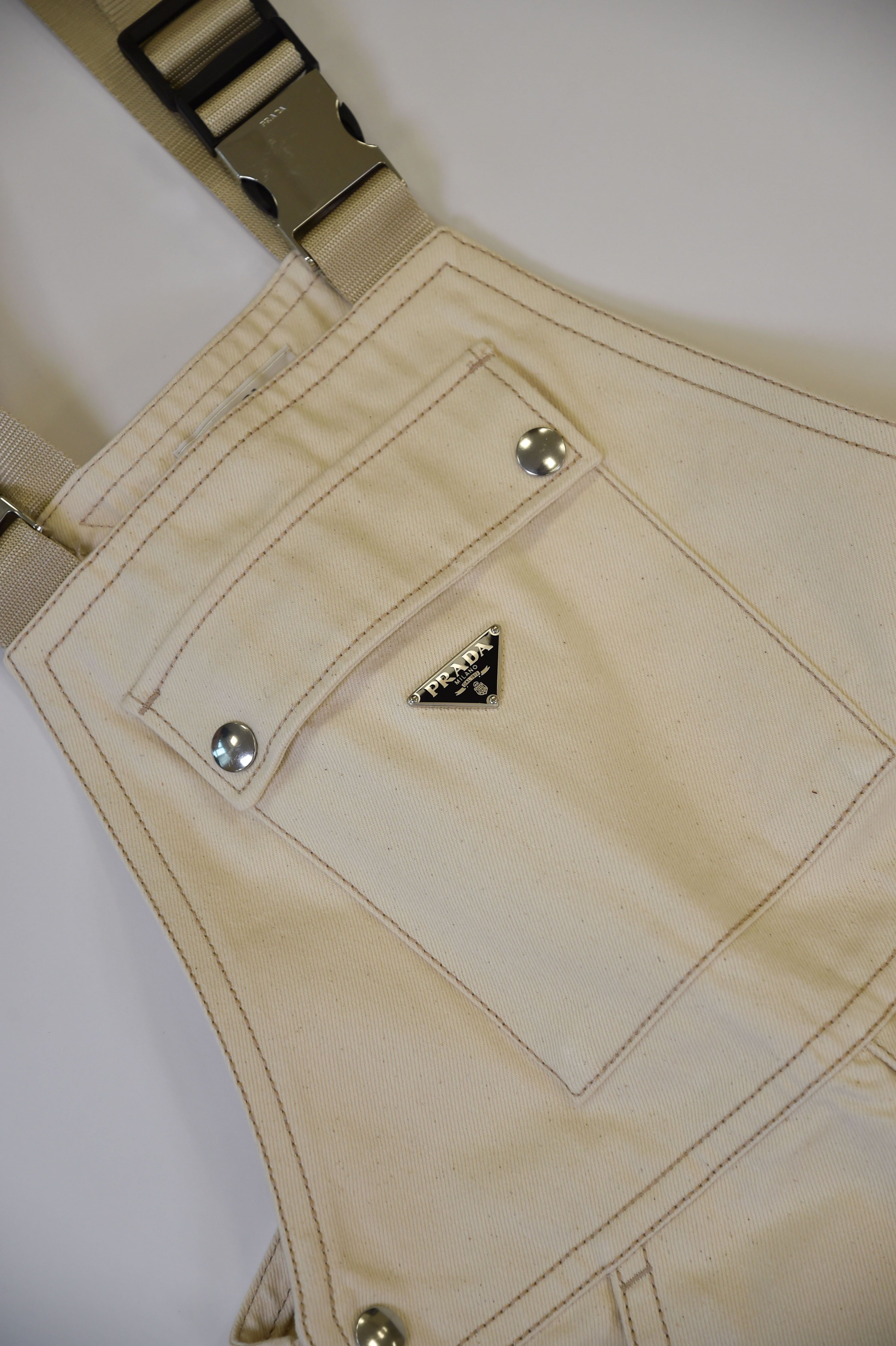Prada Canvas Bib Overalls / Dungarees - Image 4