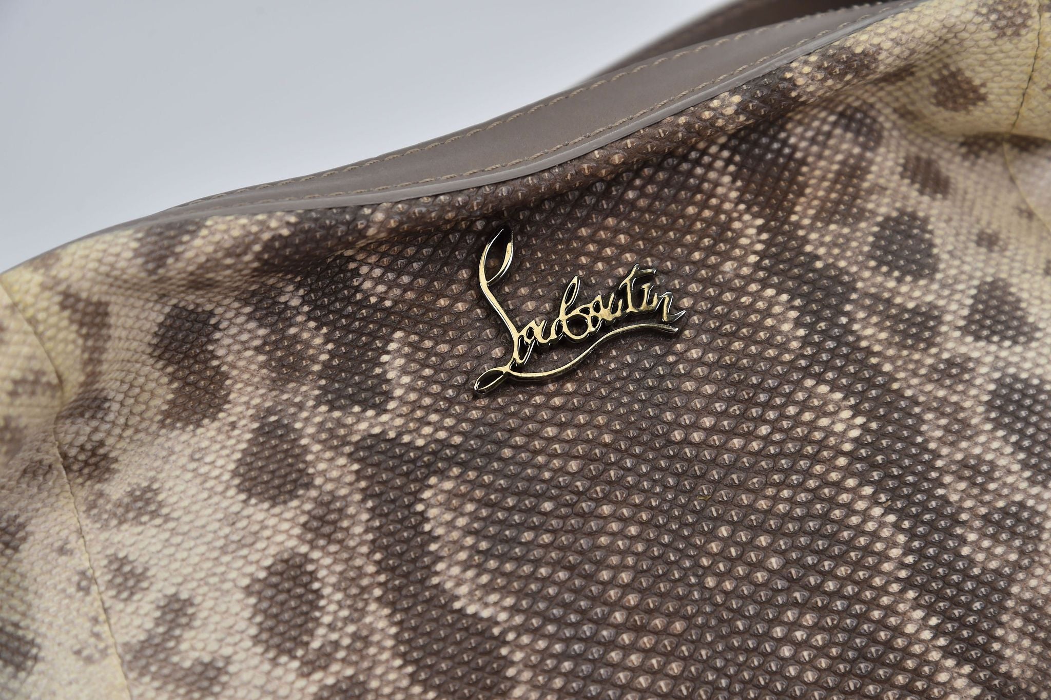 Christian Louboutin Loubiposh Spiked Crossbody Bag (python-embossed) - Image 5