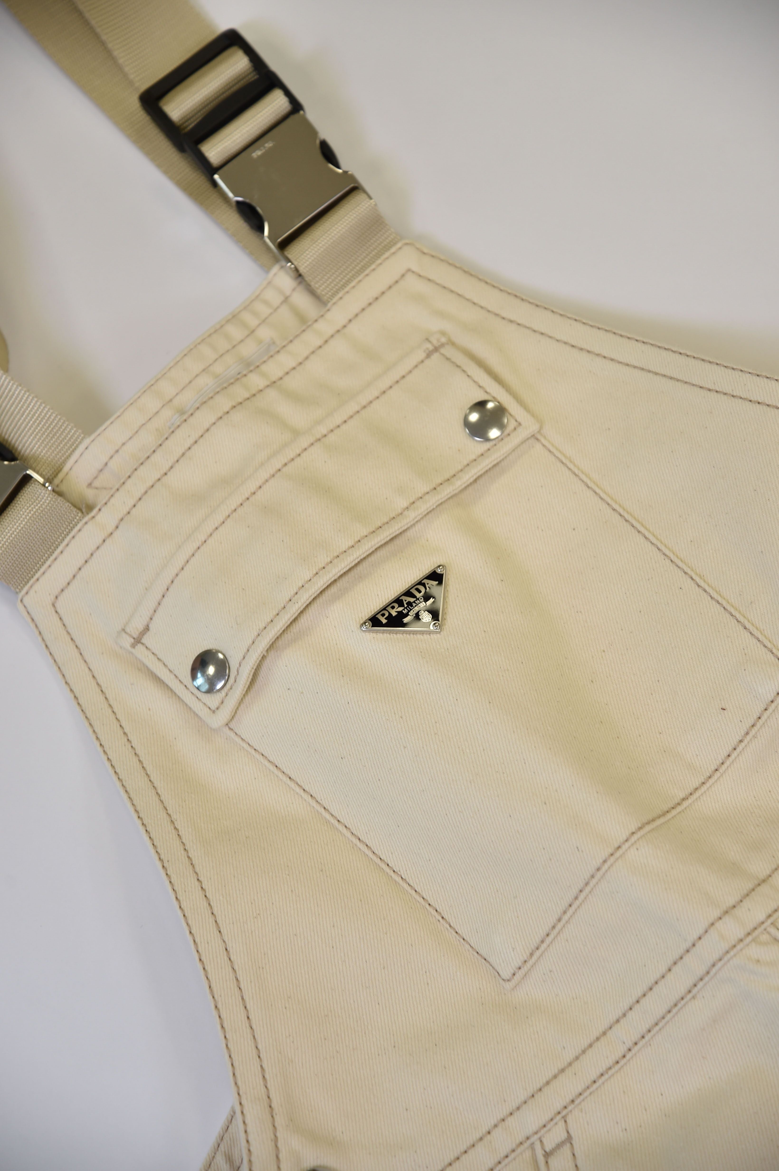 Prada Canvas Bib Overalls / Dungarees - Image 2