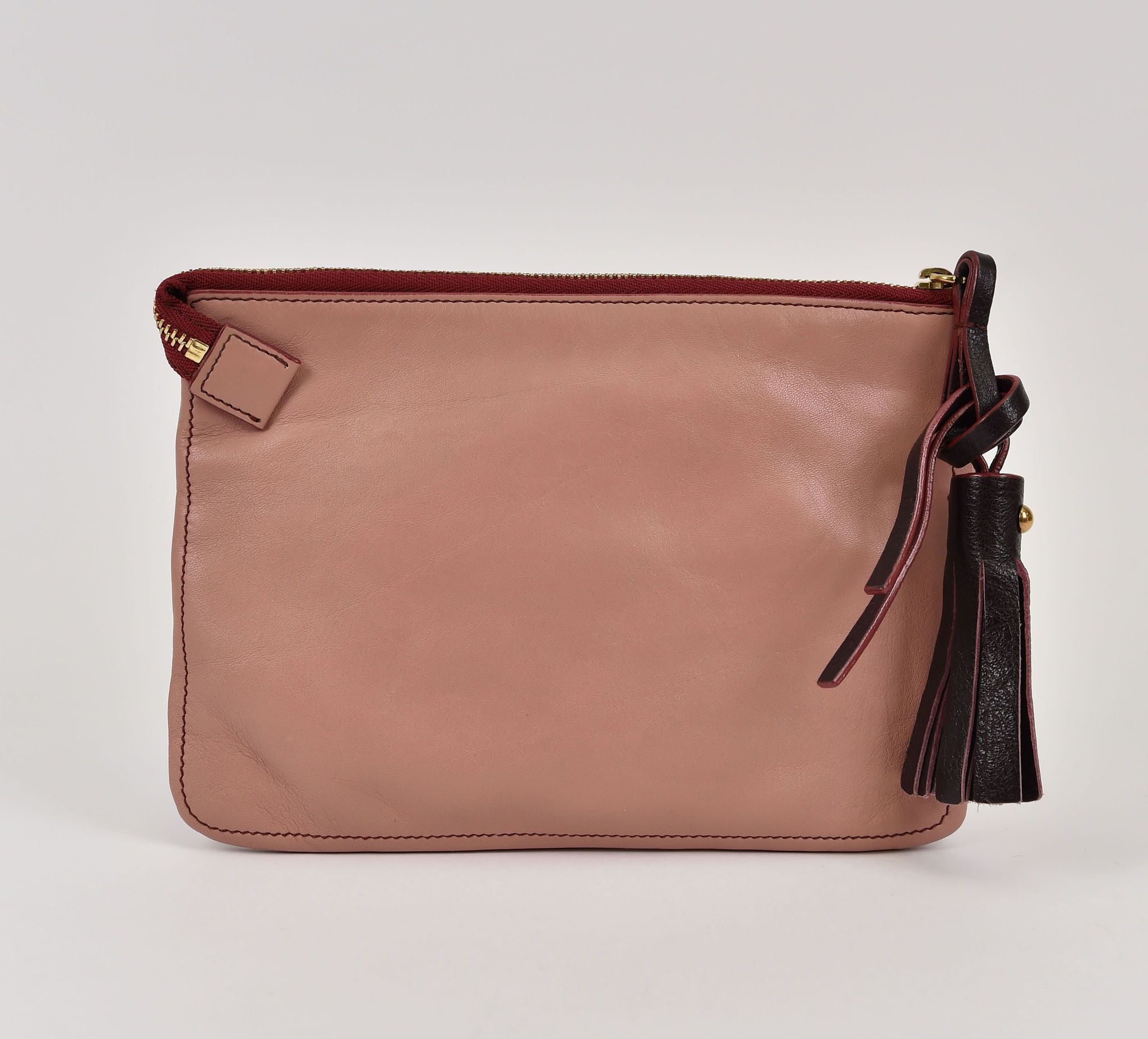 Chloé Zip Pouch / Clutch (tasseled leather pouch) - Image 6