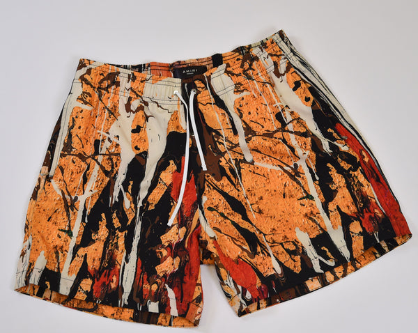 Amiri Abstract Print Swim Shorts - Image 1