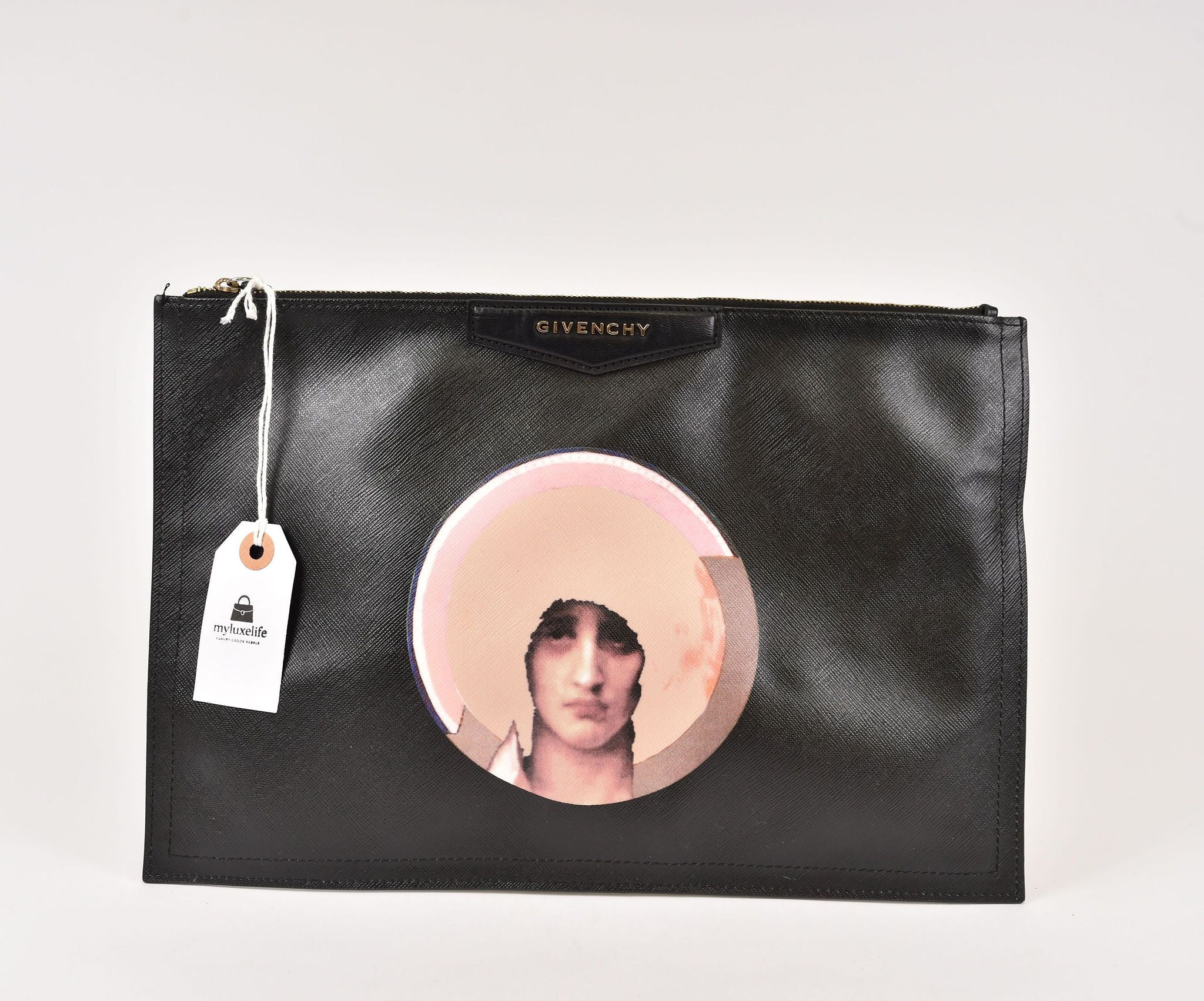 Givenchy Antigona Envelope Clutch/Pouch (printed portrait design) - Image 1