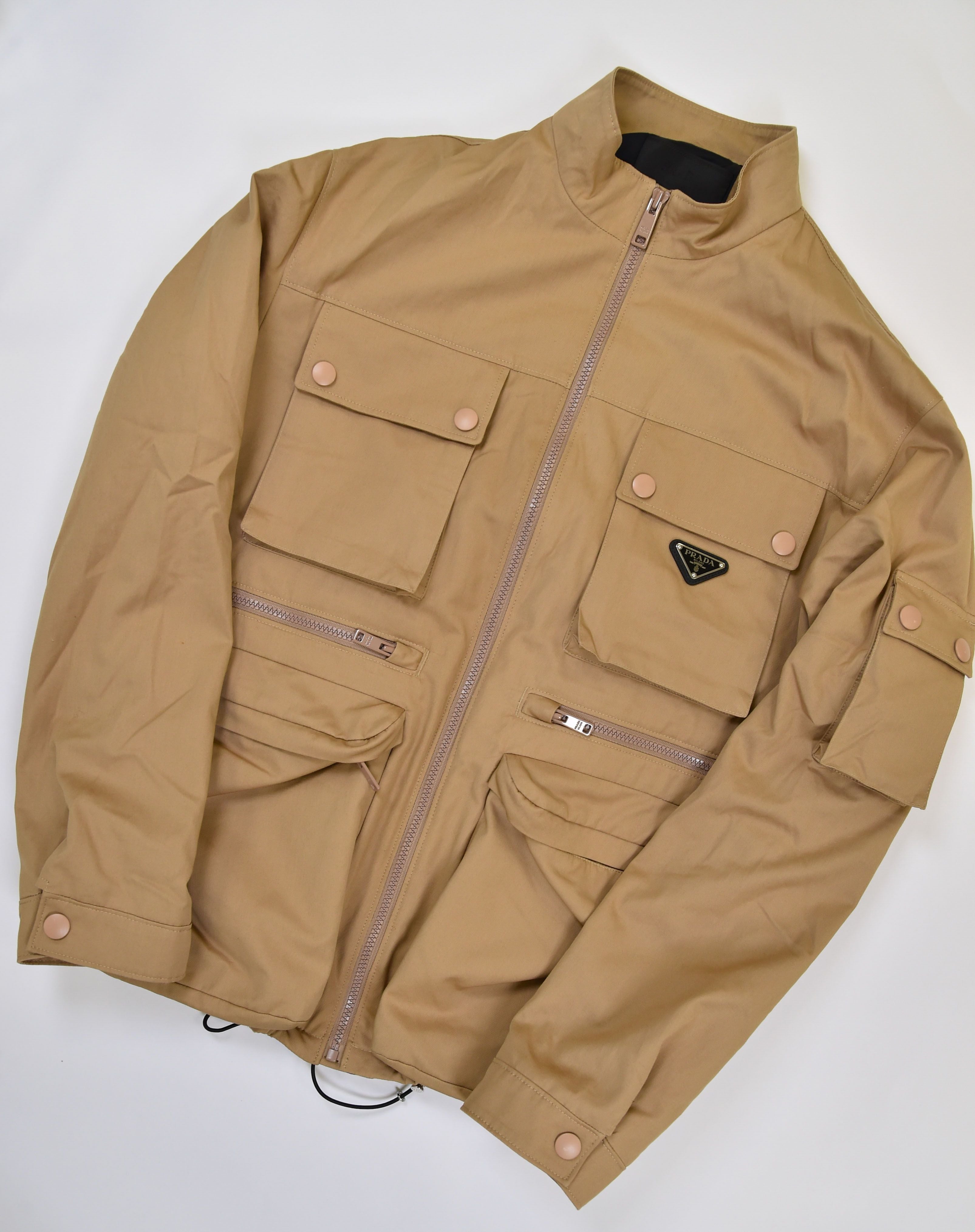 Prada Multi-Pocket Cotton Gabardine Field Jacket - Image 1