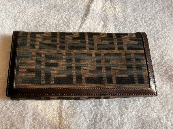 Fendi Zucca (Zucchino) Canvas Continental Wallet - Image 1