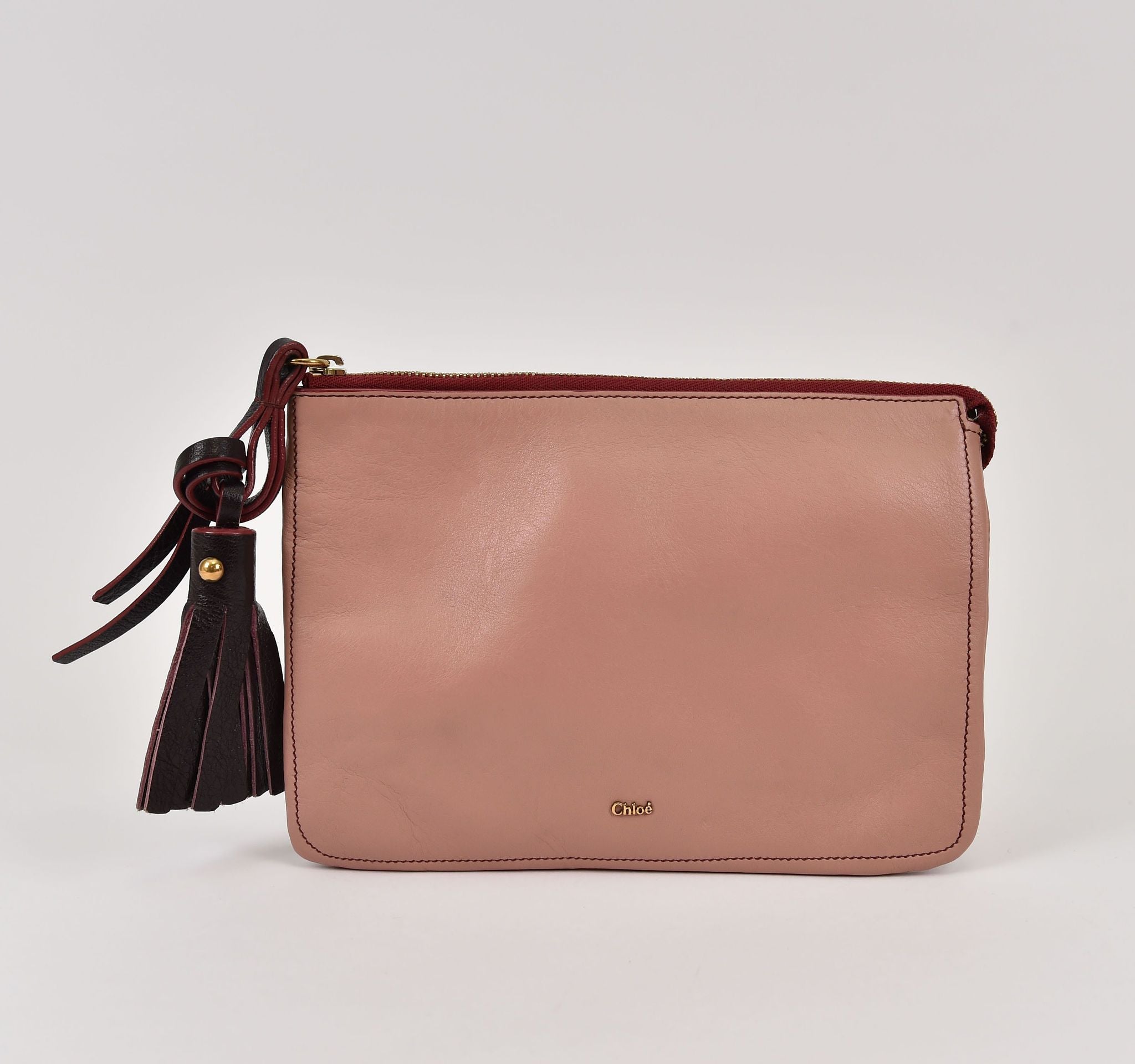 Chloé Zip Pouch / Clutch (tasseled leather pouch) - Image 5