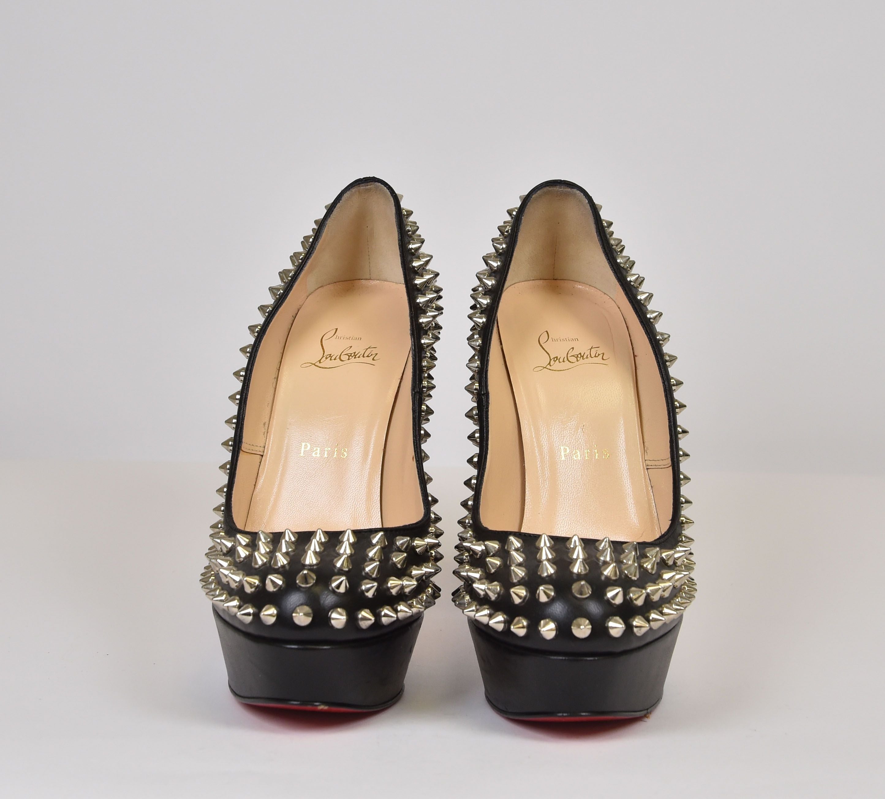 Christian Louboutin Lady Peep Spikes Platform Pump - Image 2