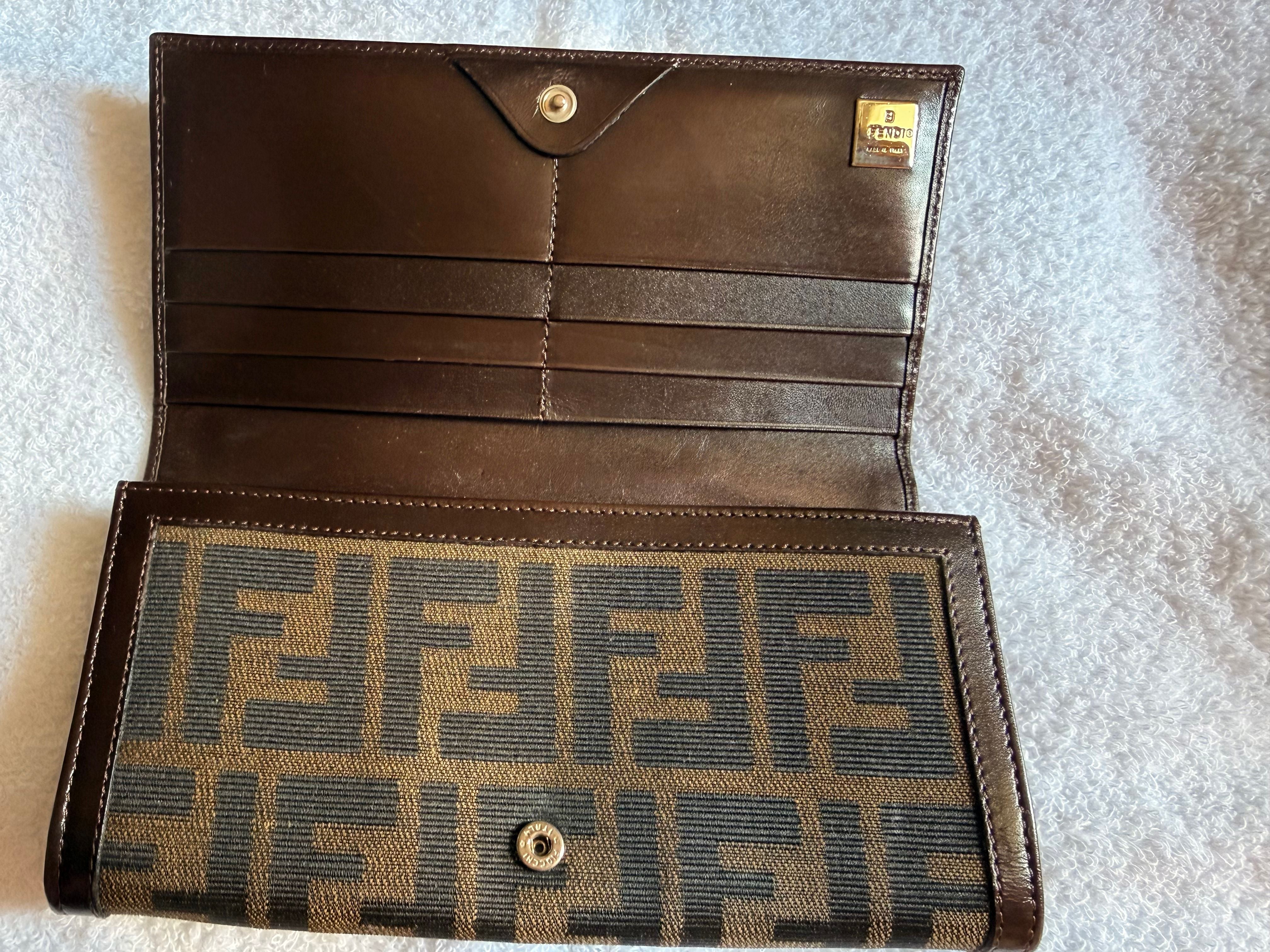 Fendi Zucca (Zucchino) Canvas Continental Wallet - Image 2
