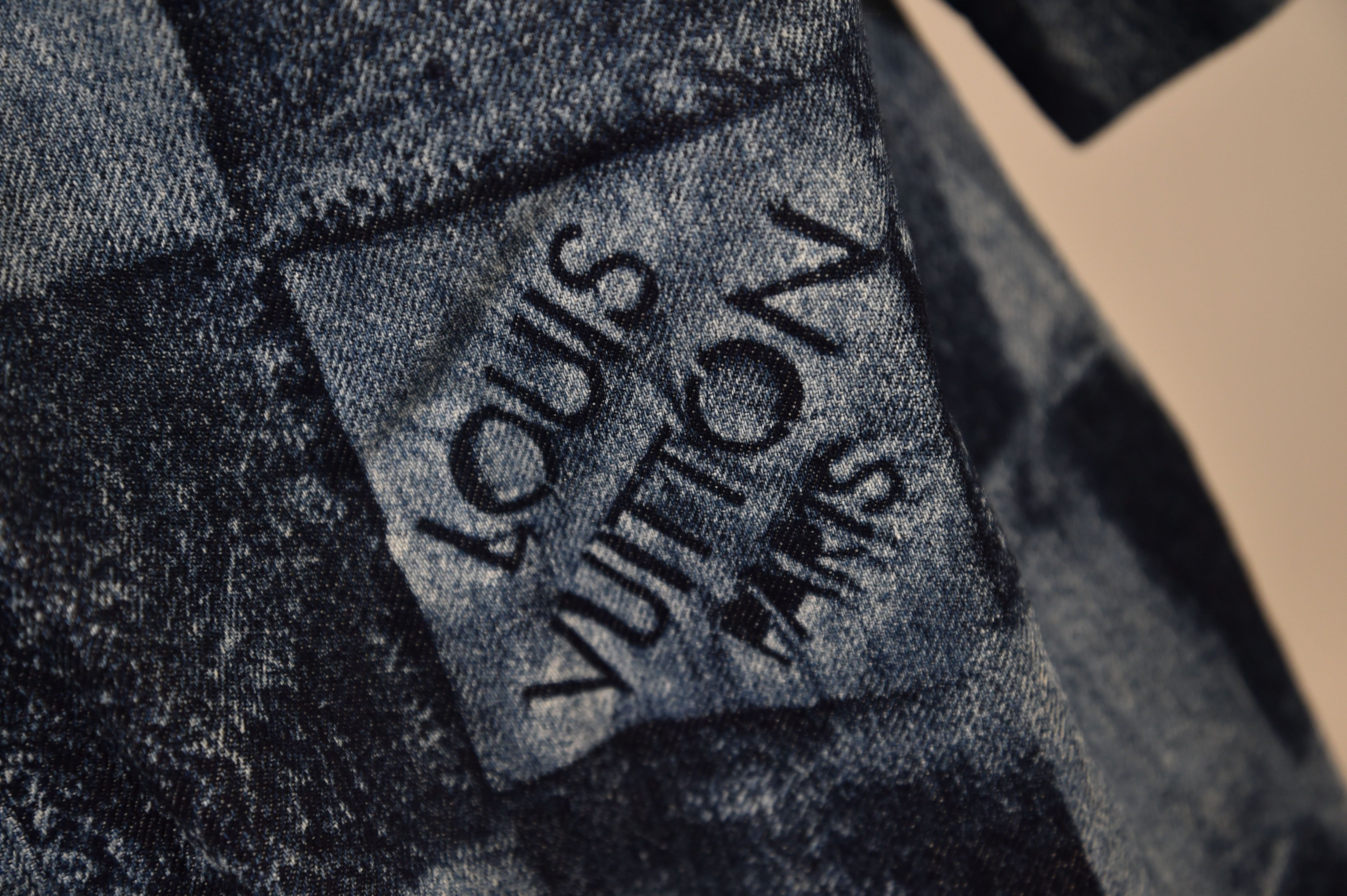 Louis Vuitton Denim Patchwork Print Short-Sleeve Shirt - Image 3
