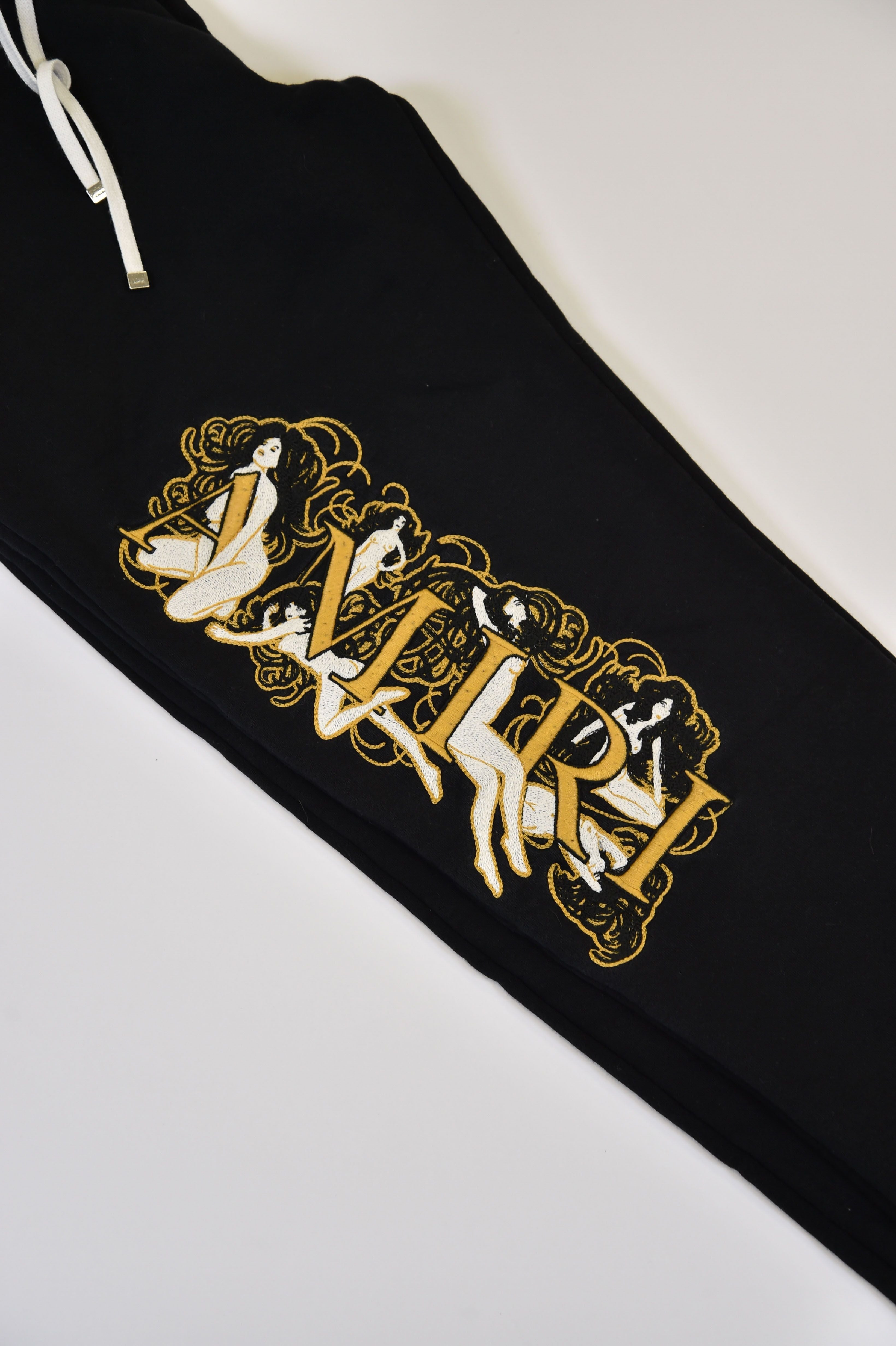 Amiri MA Bones/Angel Embroidered Sweatpants - Image 2