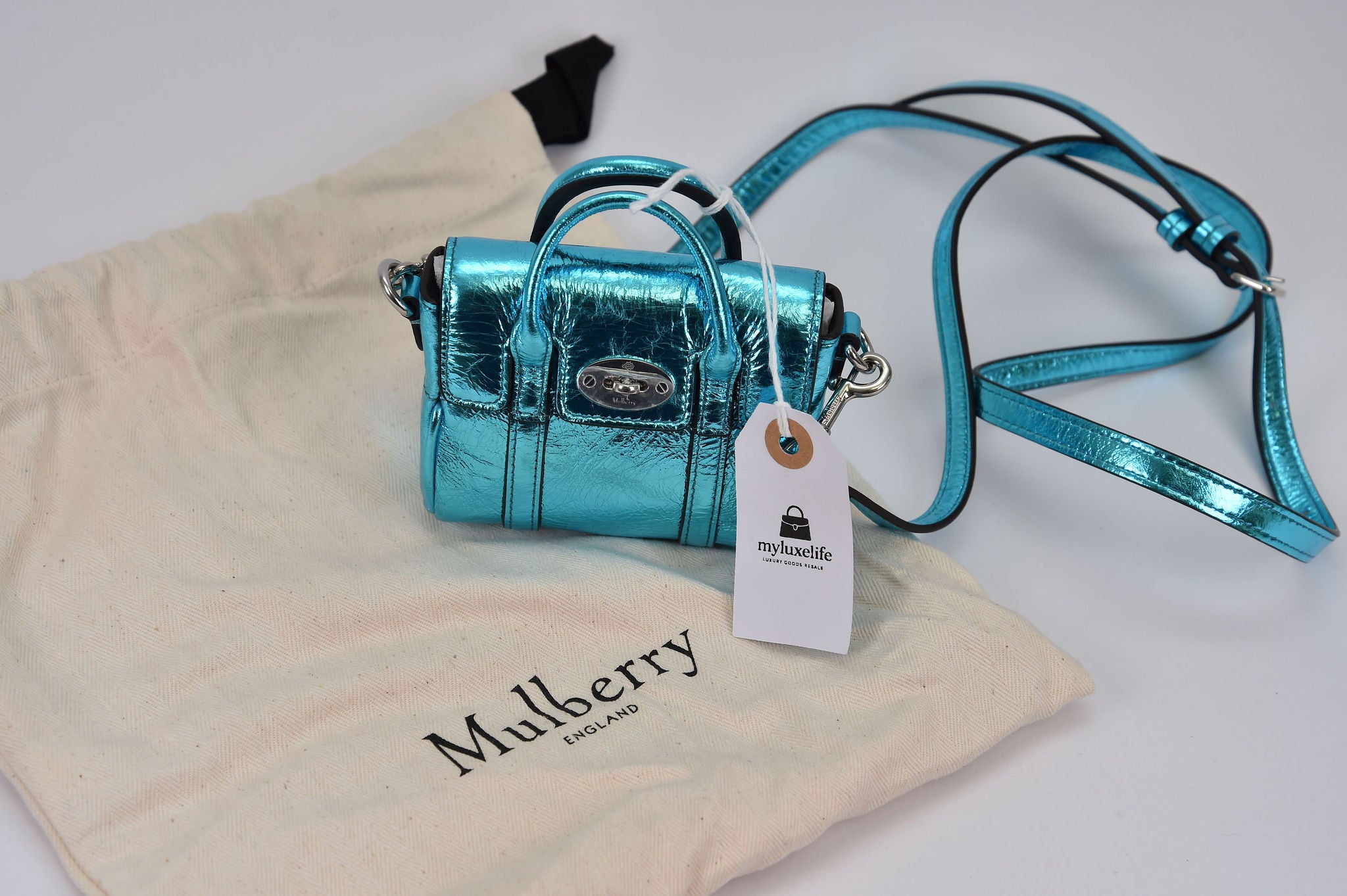 Mulberry Mini Bayswater Metallic Bag