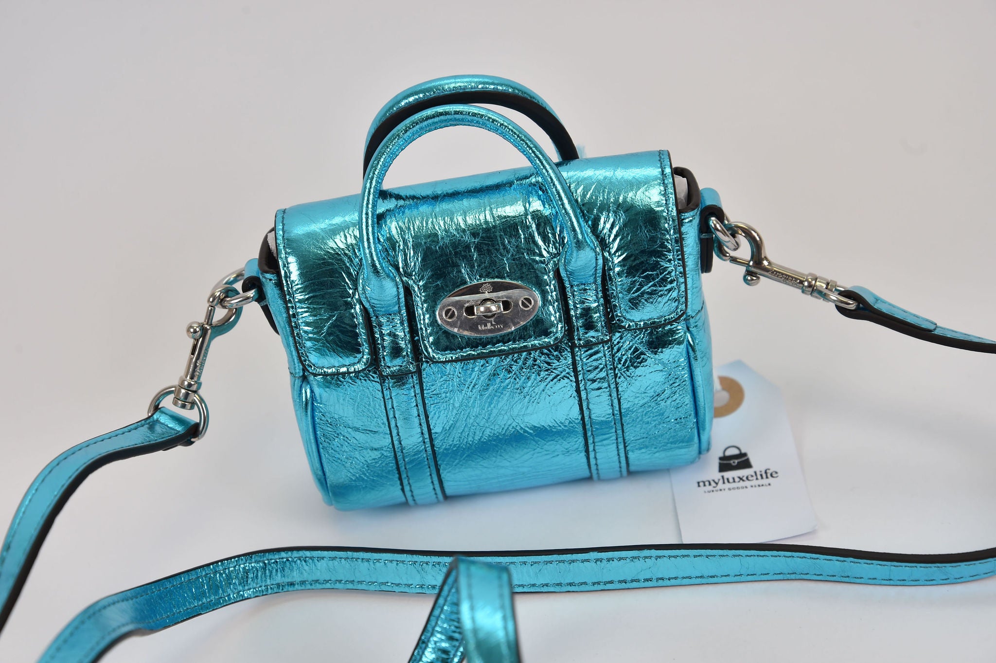 Mulberry Mini Bayswater Metallic Bag